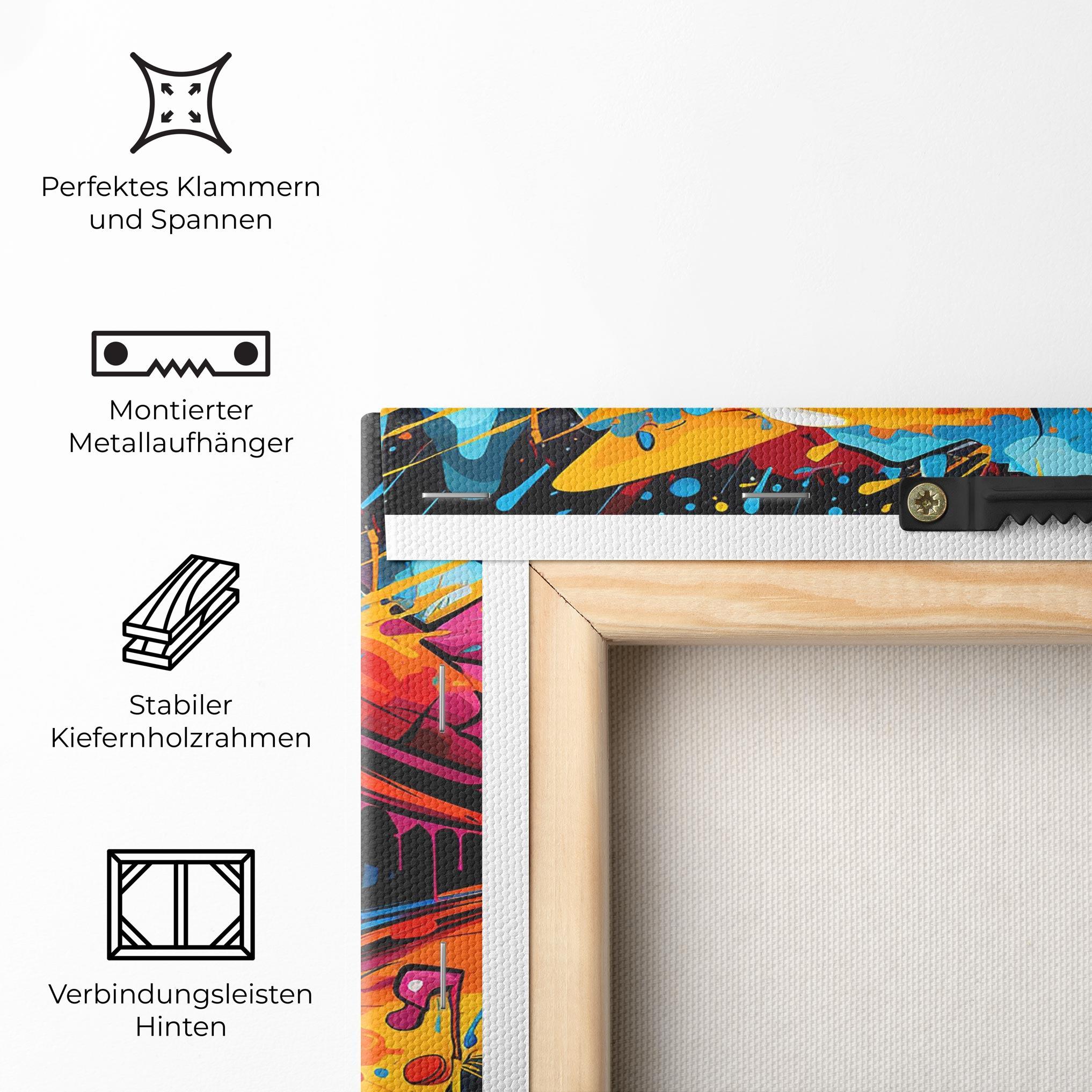 Leinwandbild Graffitistyle Eye mockup 5