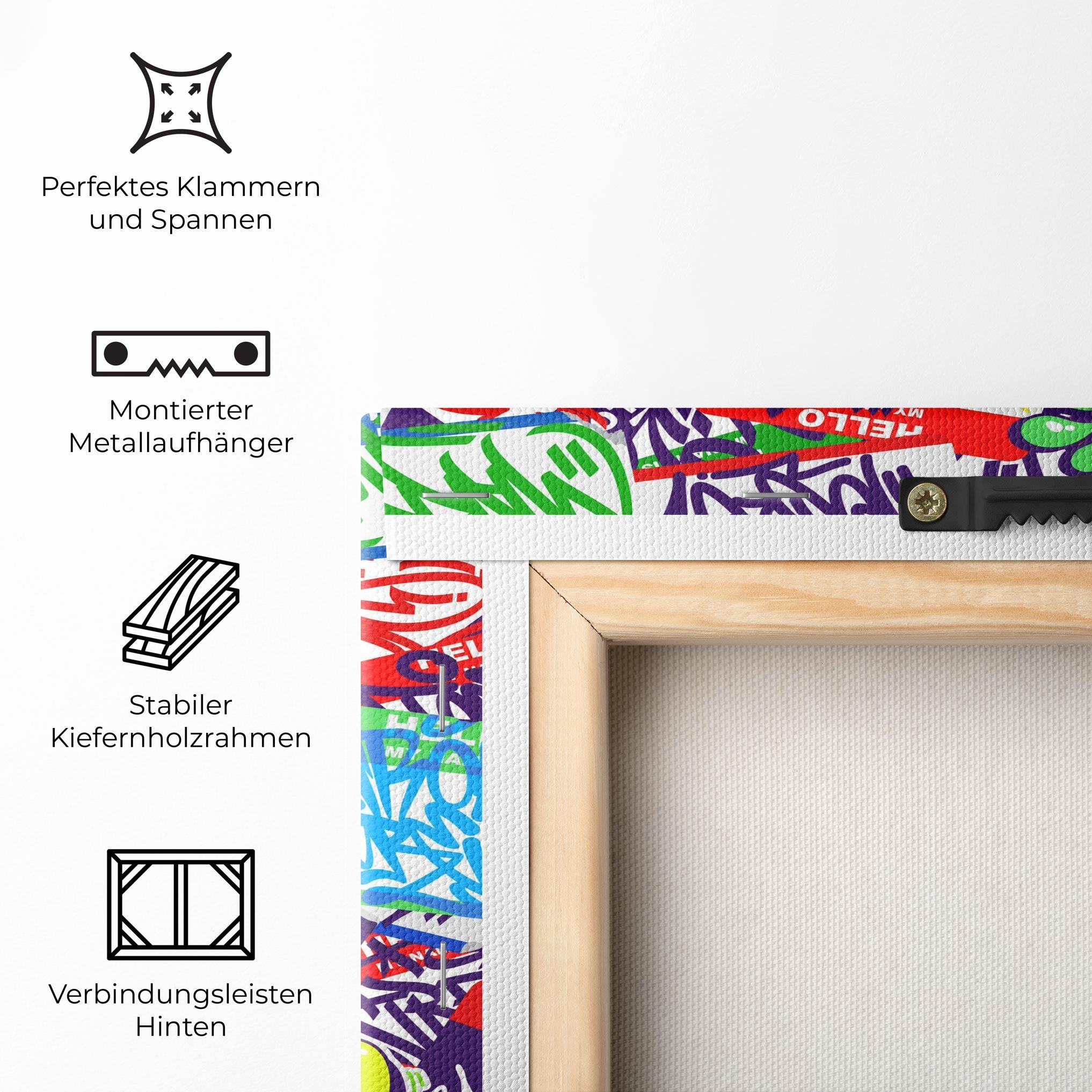 Leinwandbild Hello Graffiti Name mockup 5