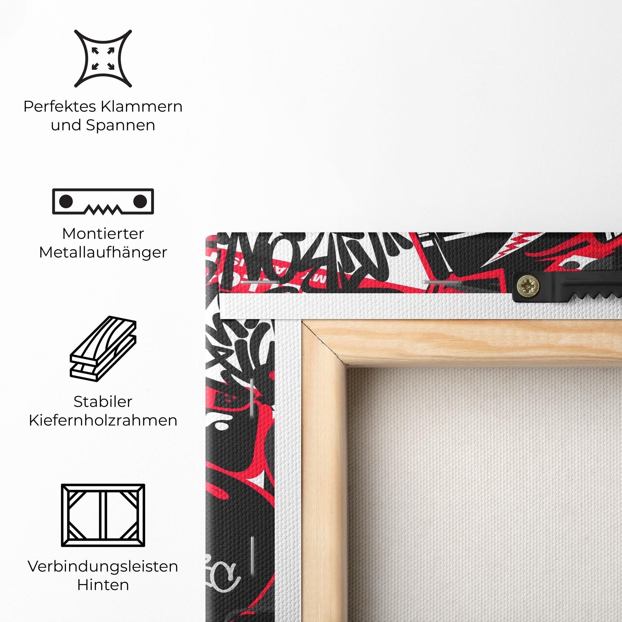 Leinwandbild Hip Hop Graffiti mockup 5