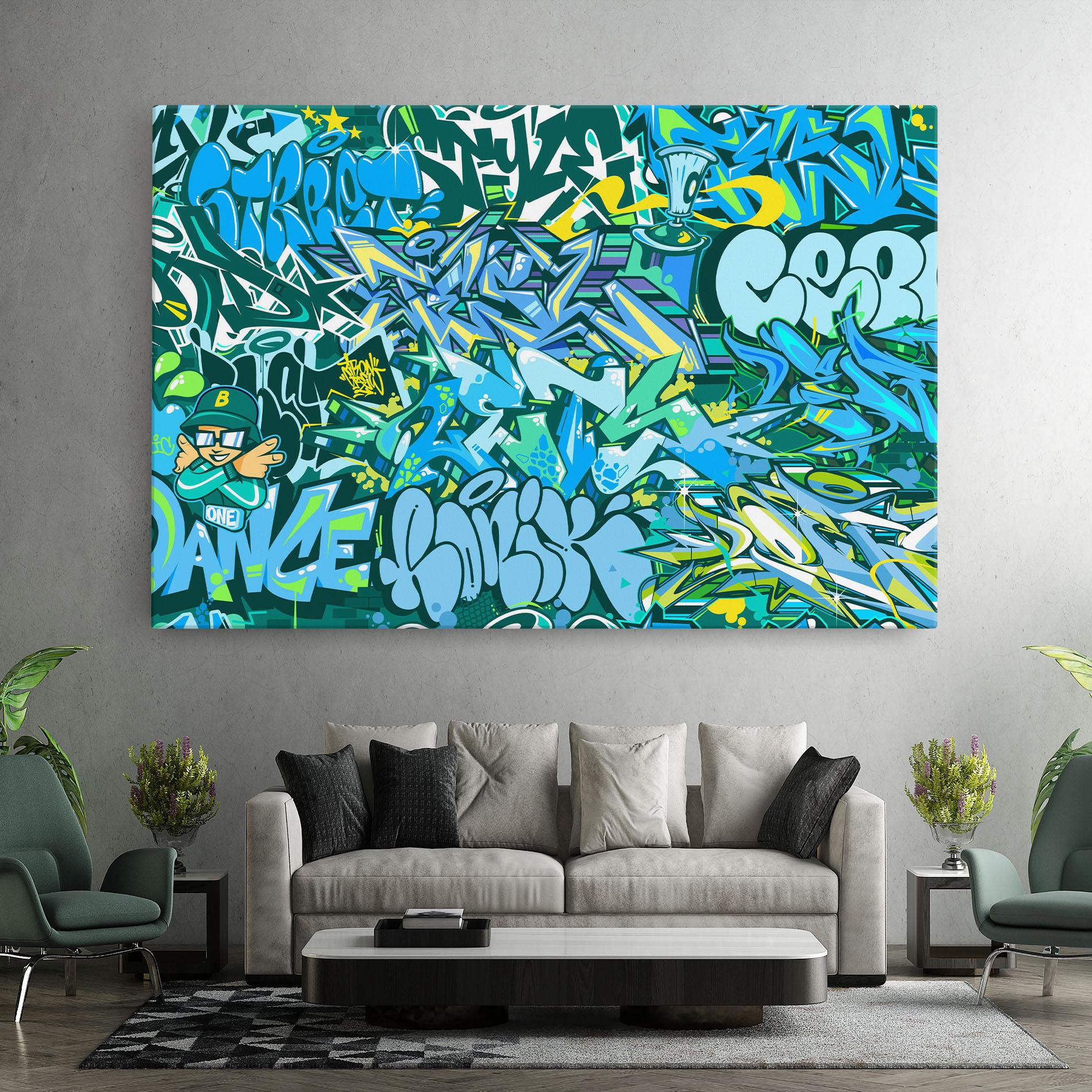 Leinwandbild Be One Graffiti mockup 7