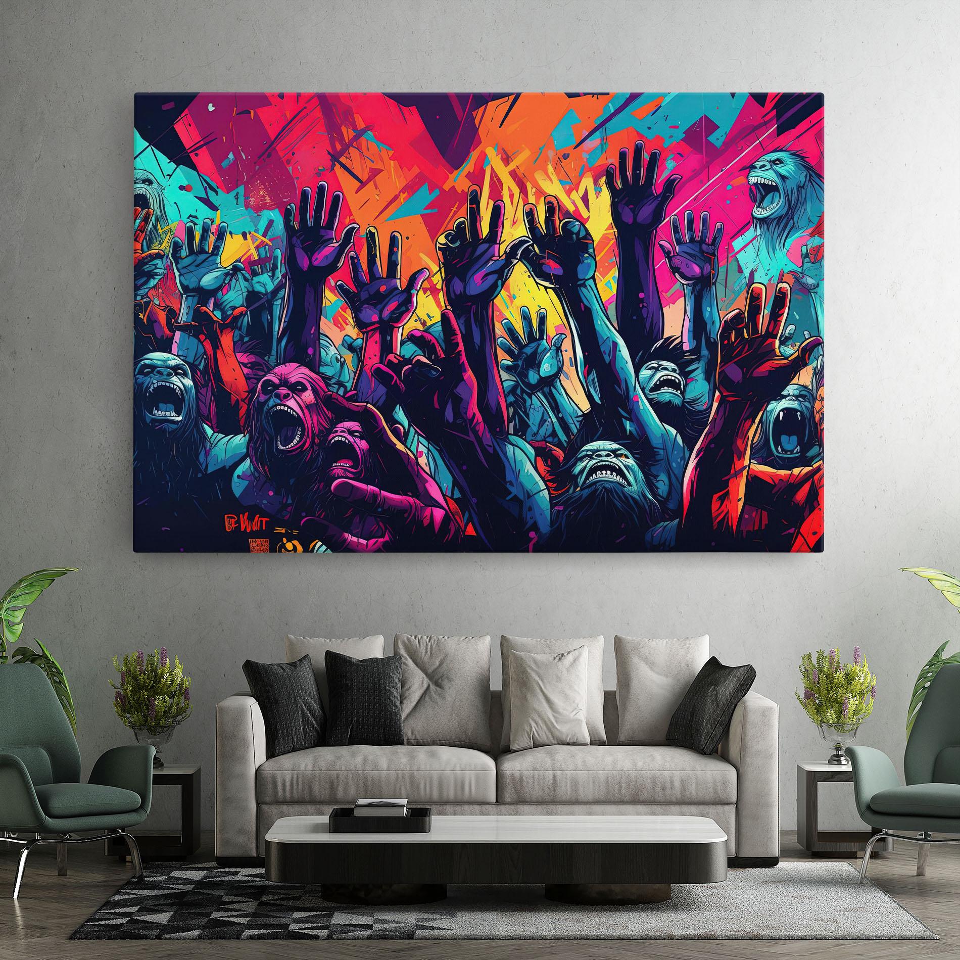 Leinwandbild Graffiti Animals mockup 7