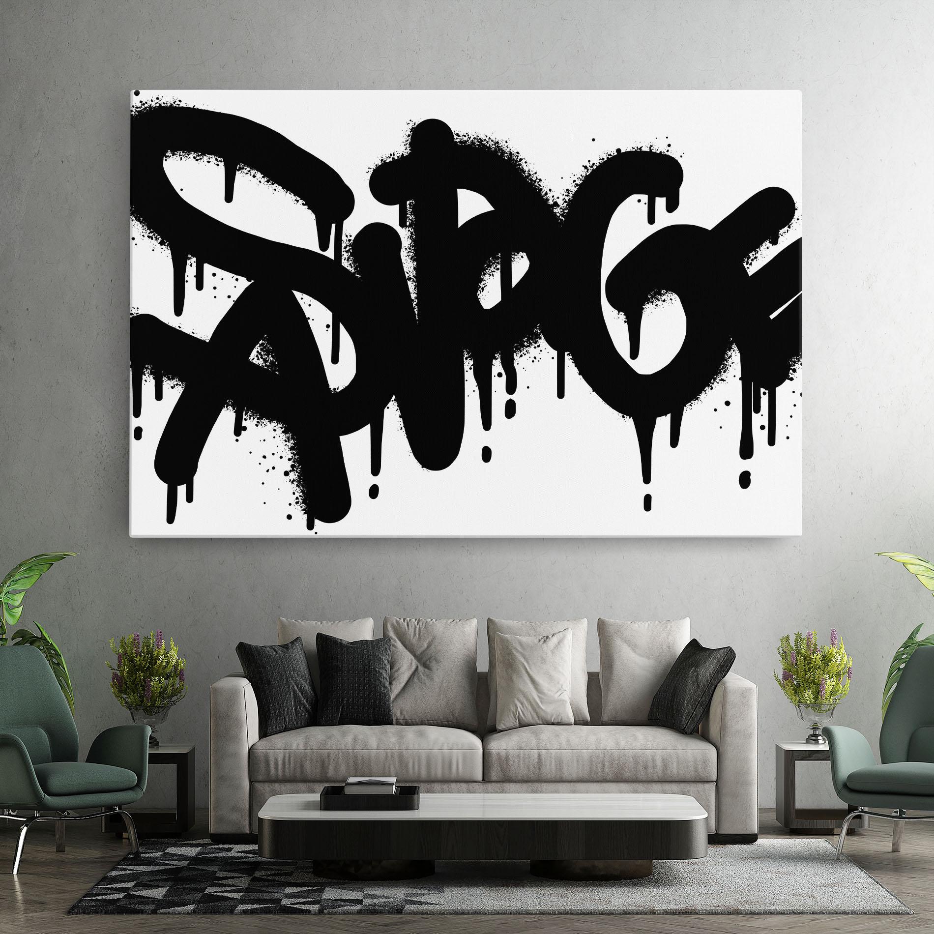 Leinwandbild Graffiti Savage mockup 7
