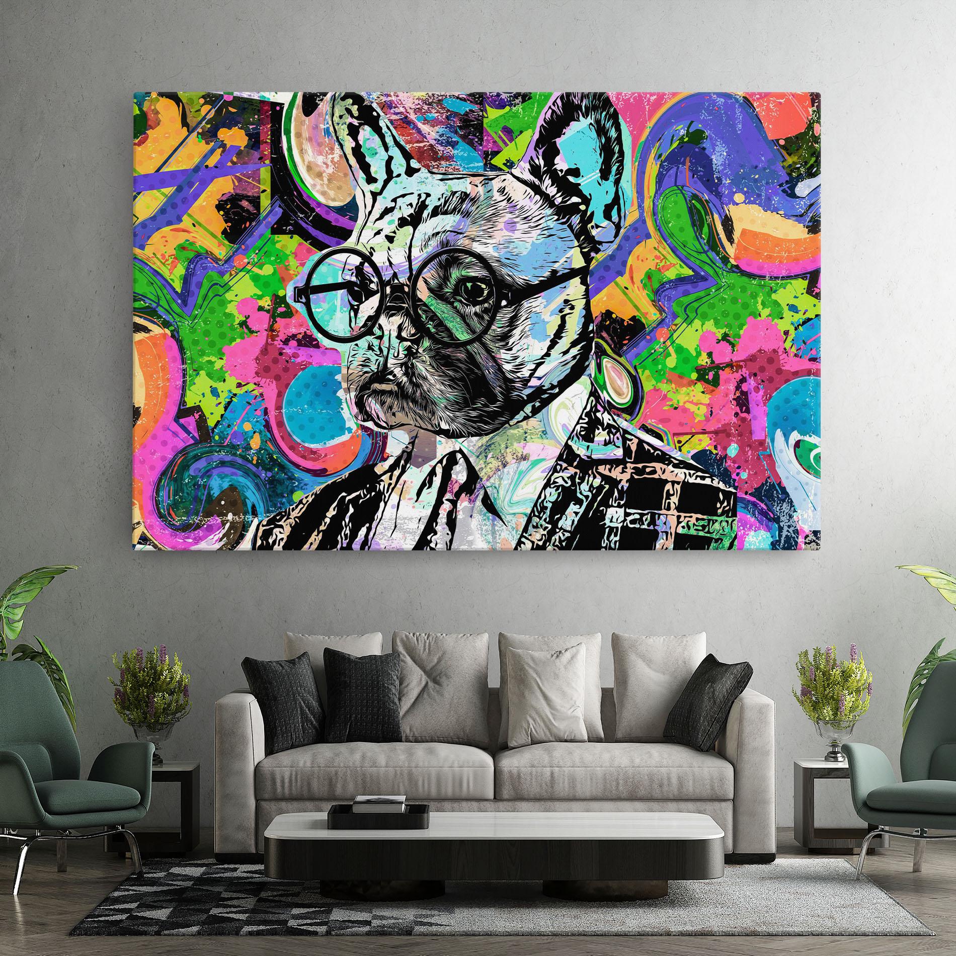 Leinwandbild Graffity Bulldog mockup 7