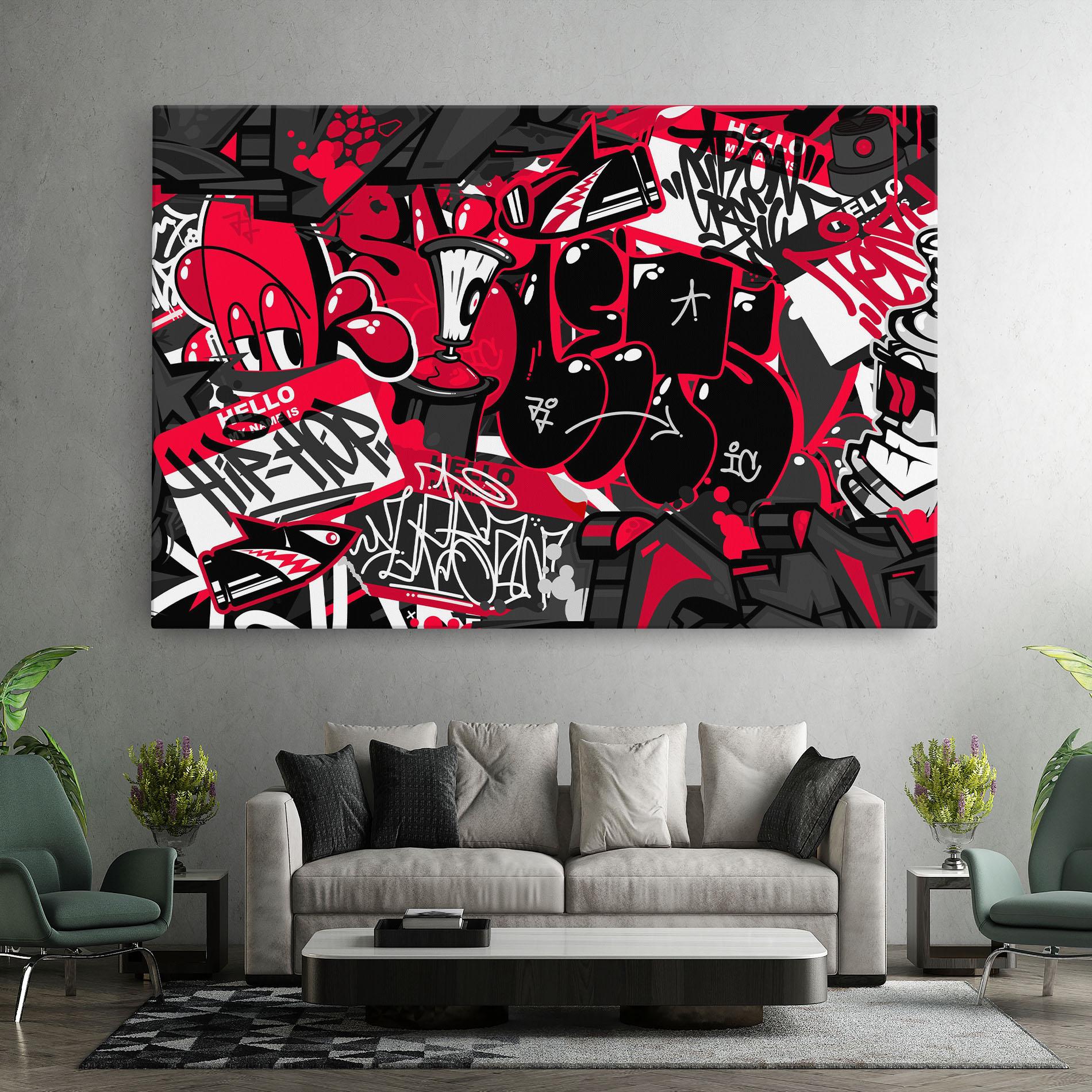 Leinwandbild Hip Hop Graffiti mockup 7