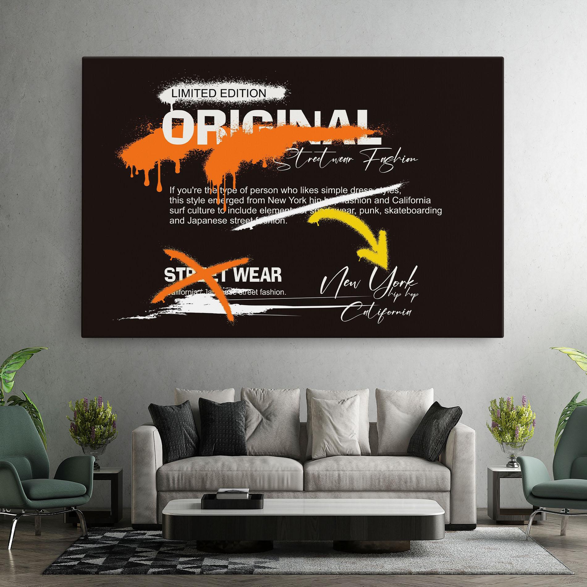 Leinwandbild Original Style Graffiti mockup 7