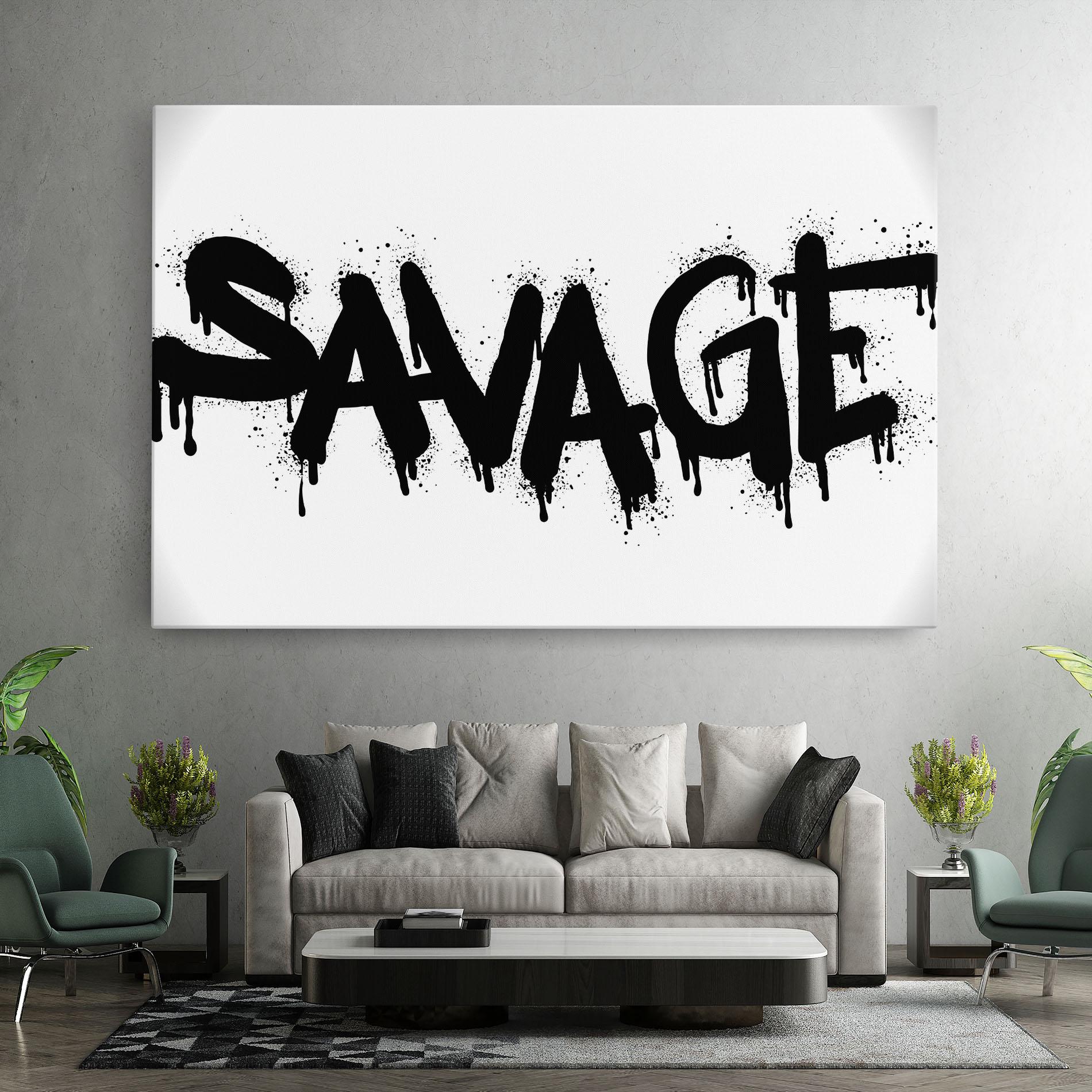 Leinwandbild Savage Graffiti Spray mockup 7