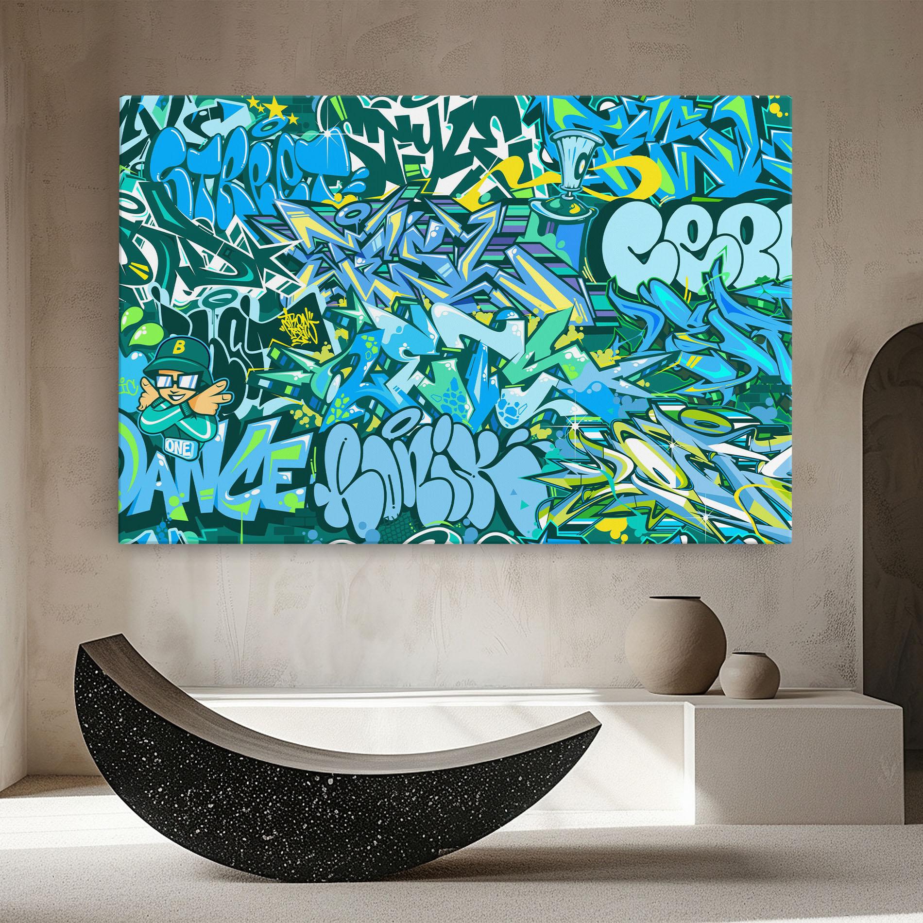 Leinwandbild Be One Graffiti mockup 8