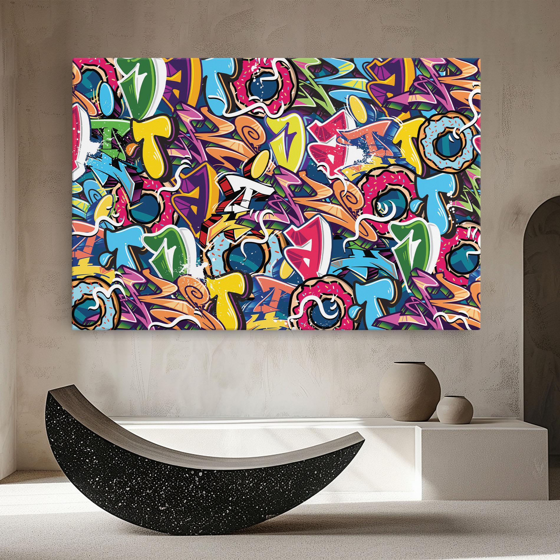 Leinwandbild Graffiti Letters mockup 8