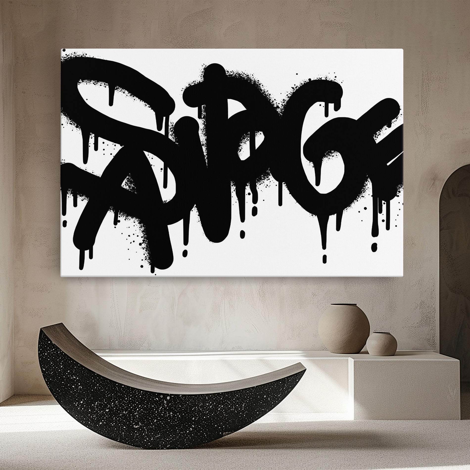 Leinwandbild Graffiti Savage mockup 8