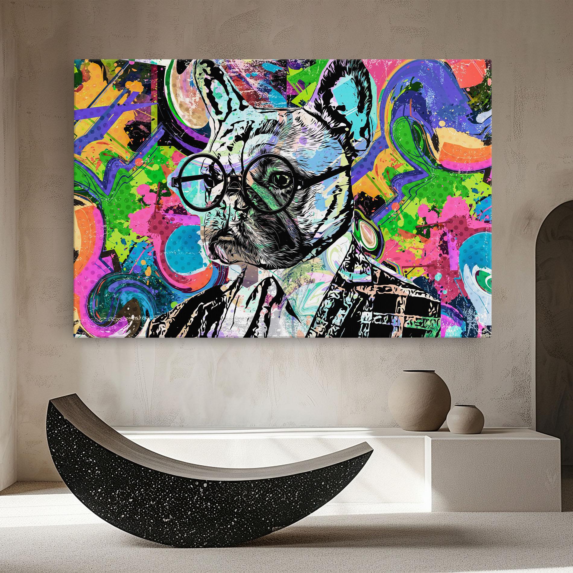 Leinwandbild Graffity Bulldog mockup 8