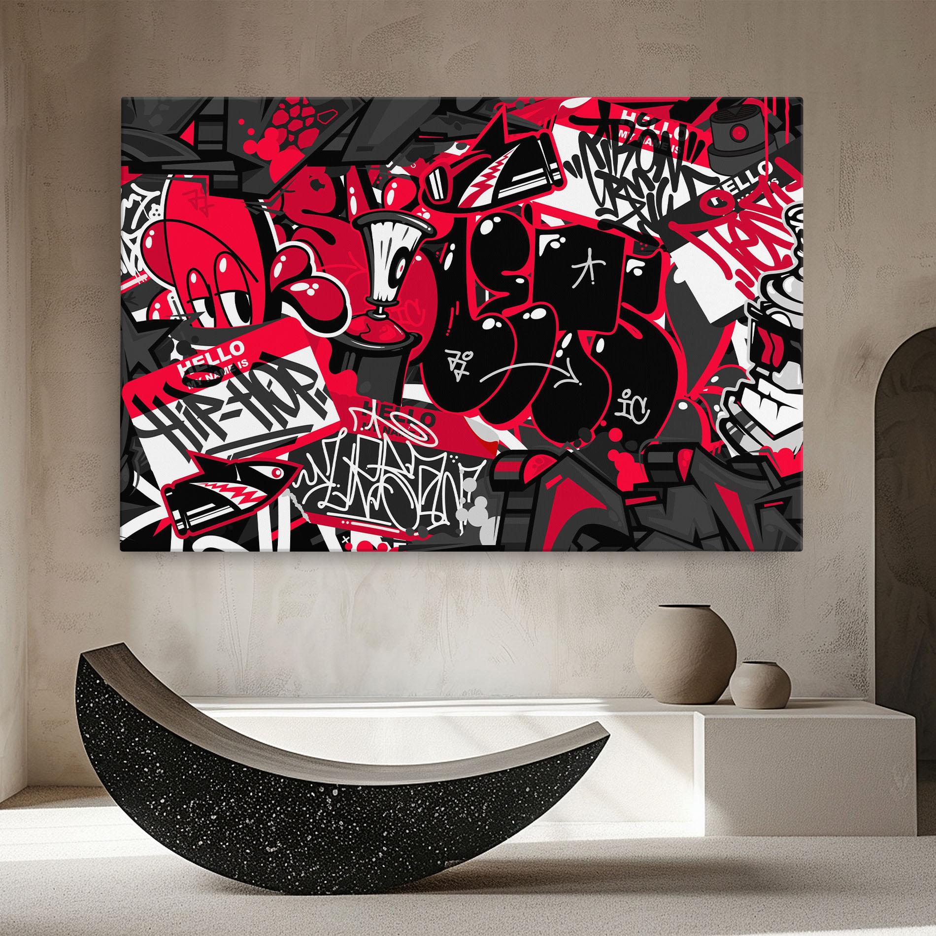 Leinwandbild Hip Hop Graffiti mockup 8
