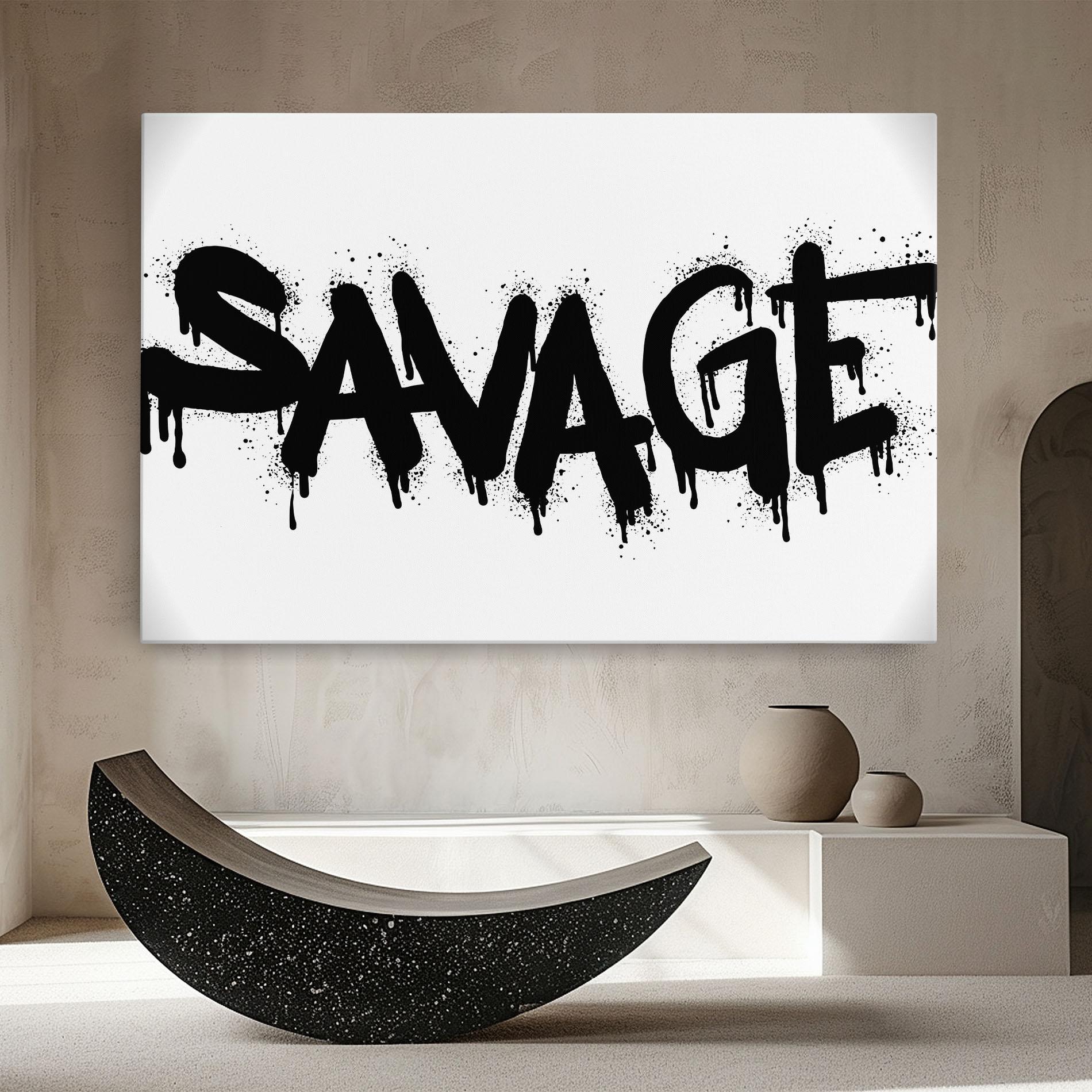 Leinwandbild Savage Graffiti Spray mockup 8