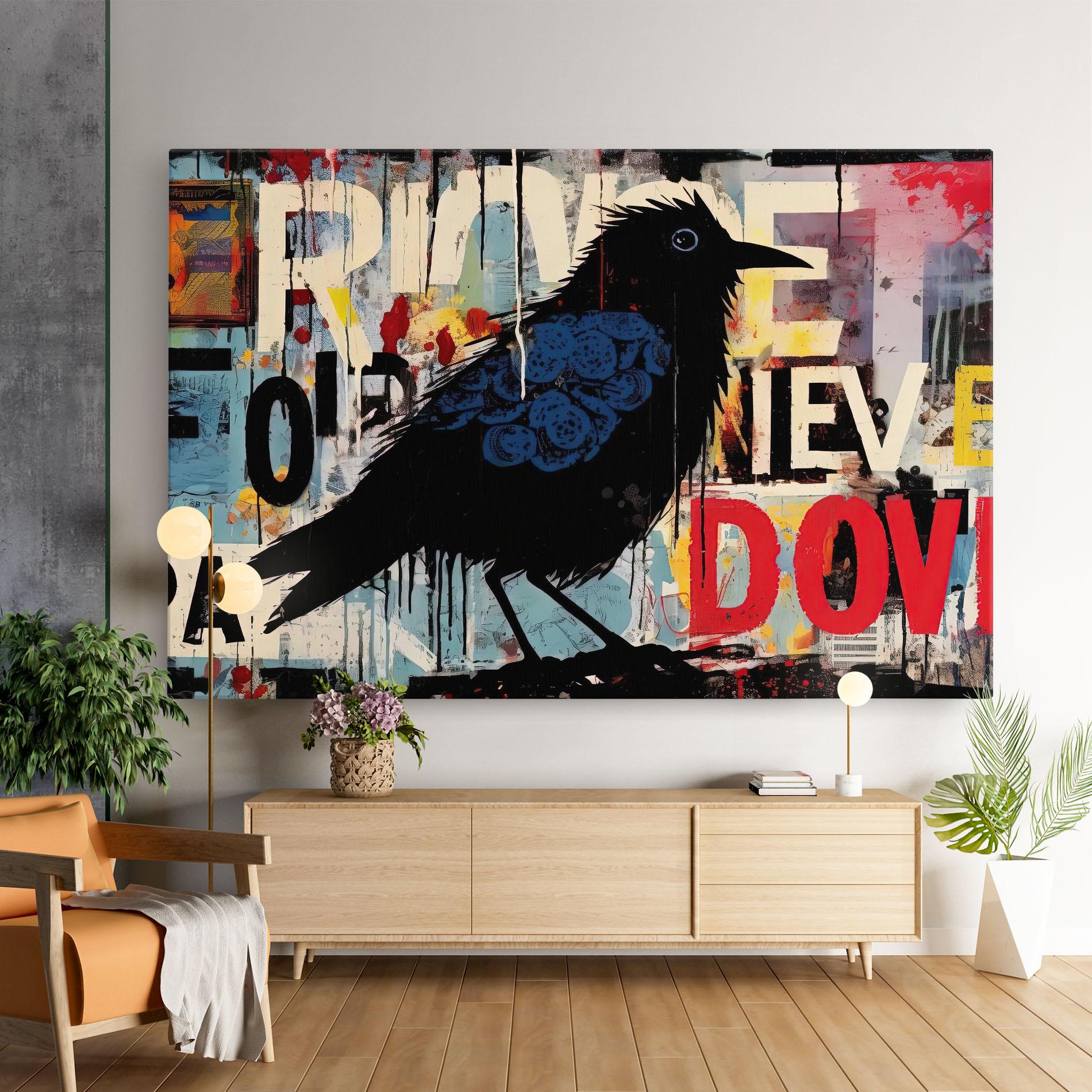 Leinwandbild Bird Old Doodle mockup 9