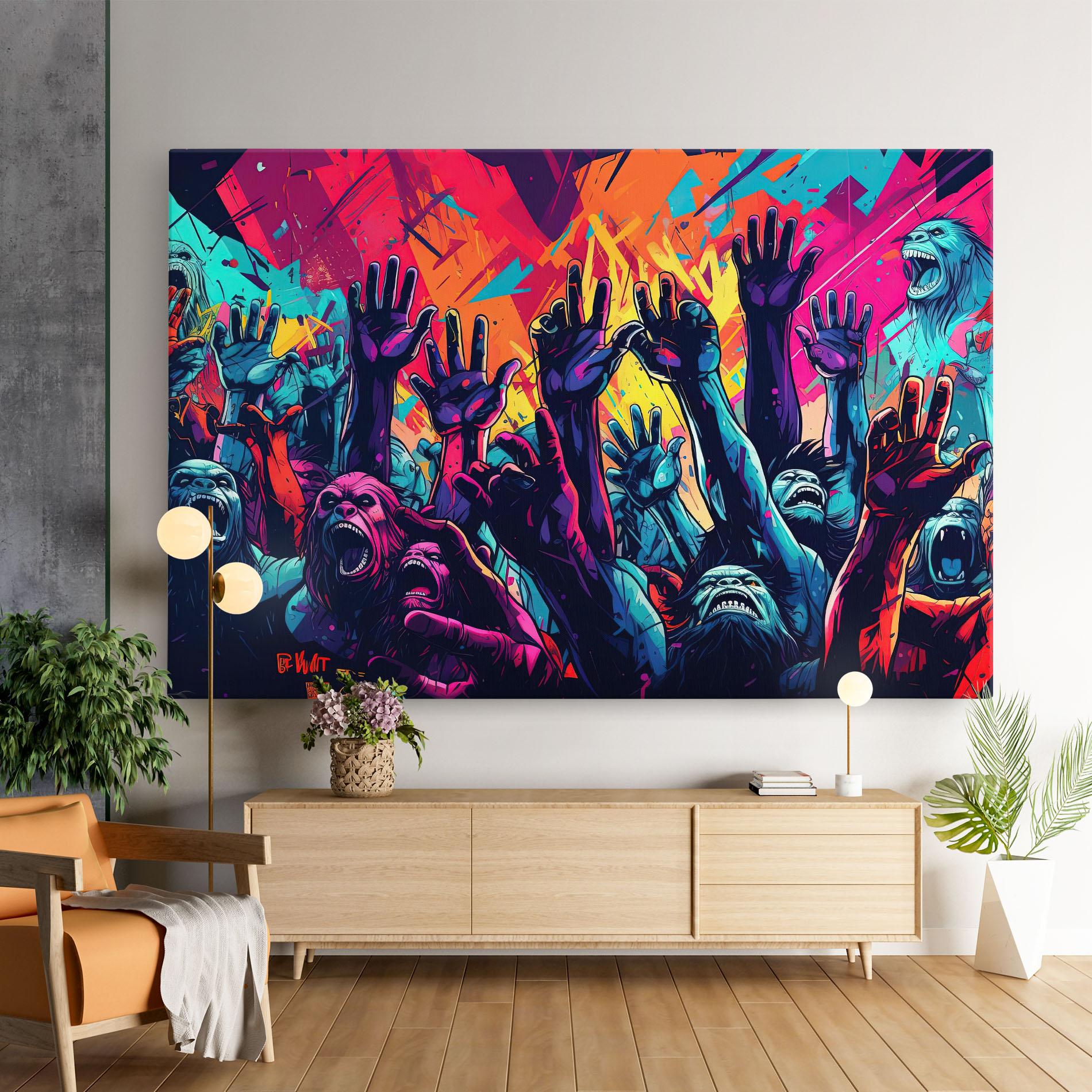 Leinwandbild Graffiti Animals mockup 9