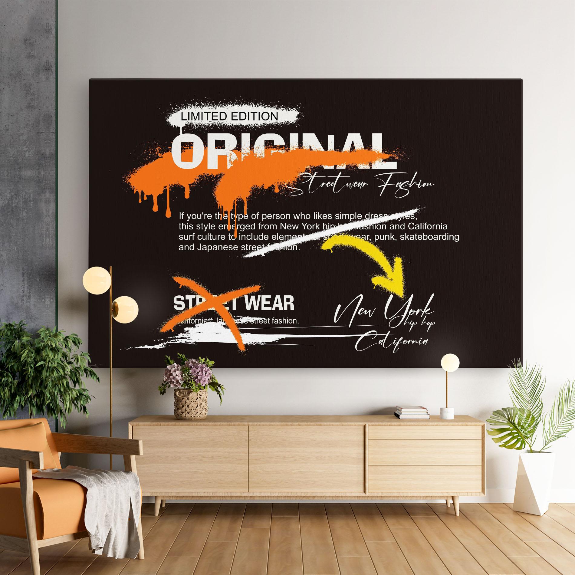 Leinwandbild Original Style Graffiti mockup 9