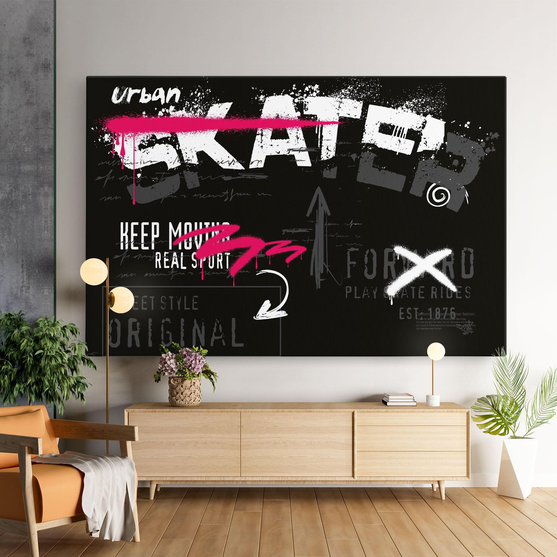 Leinwandbild Skater Spray mockup 9
