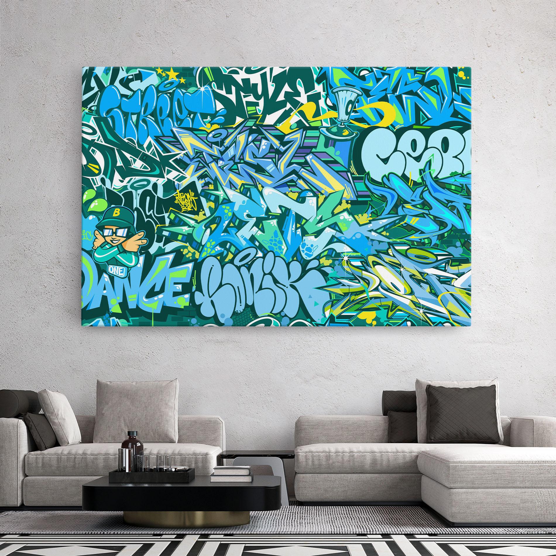 Leinwandbild Be One Graffiti mockup 2