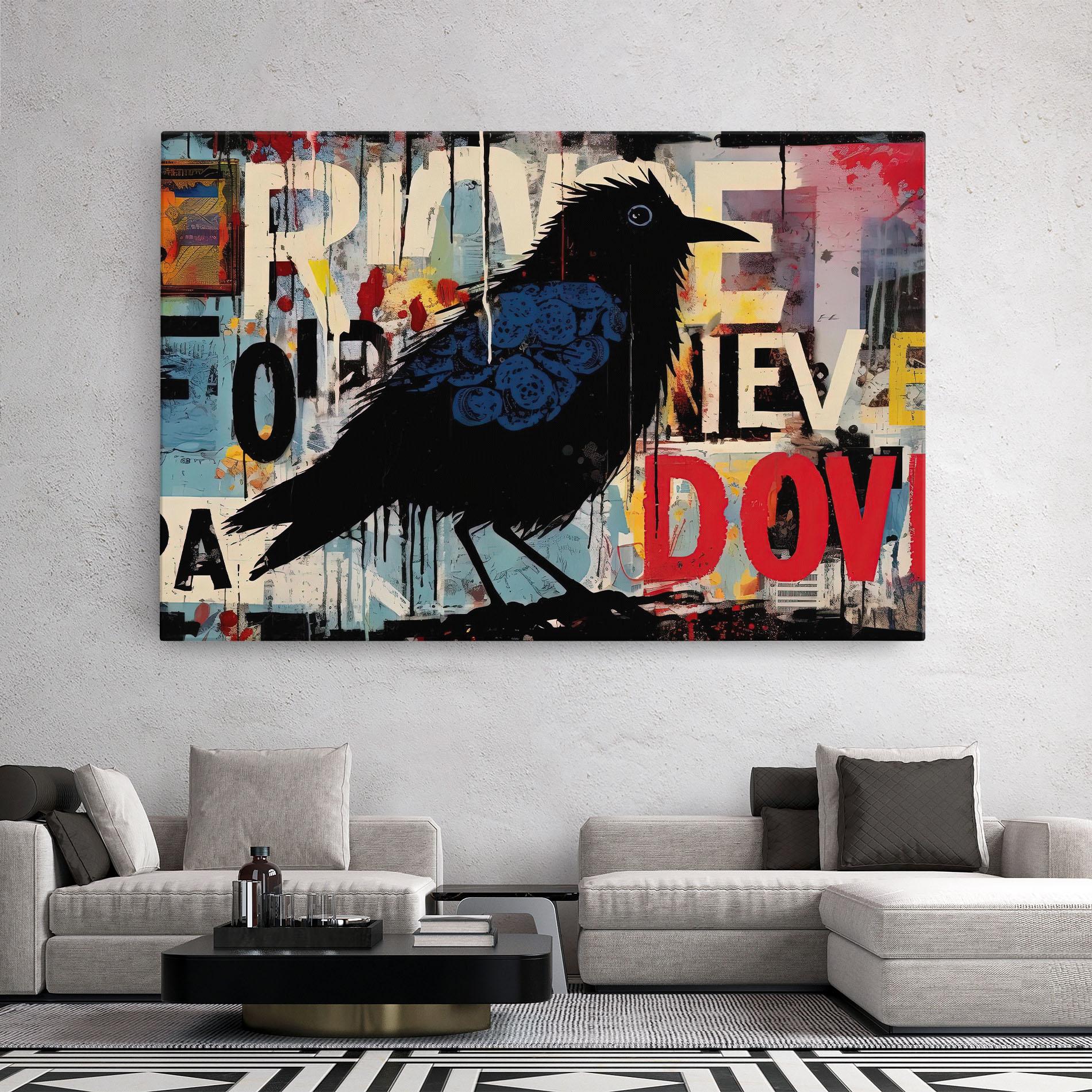 Leinwandbild Bird Old Doodle mockup 2