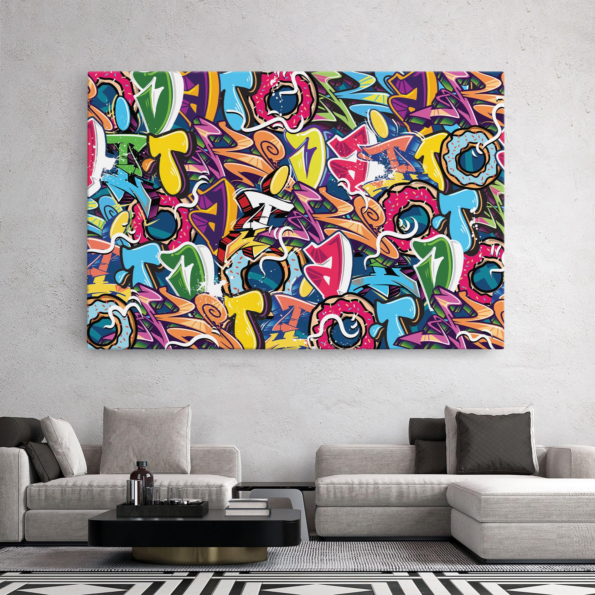 Leinwandbild Graffiti Letters mockup 2