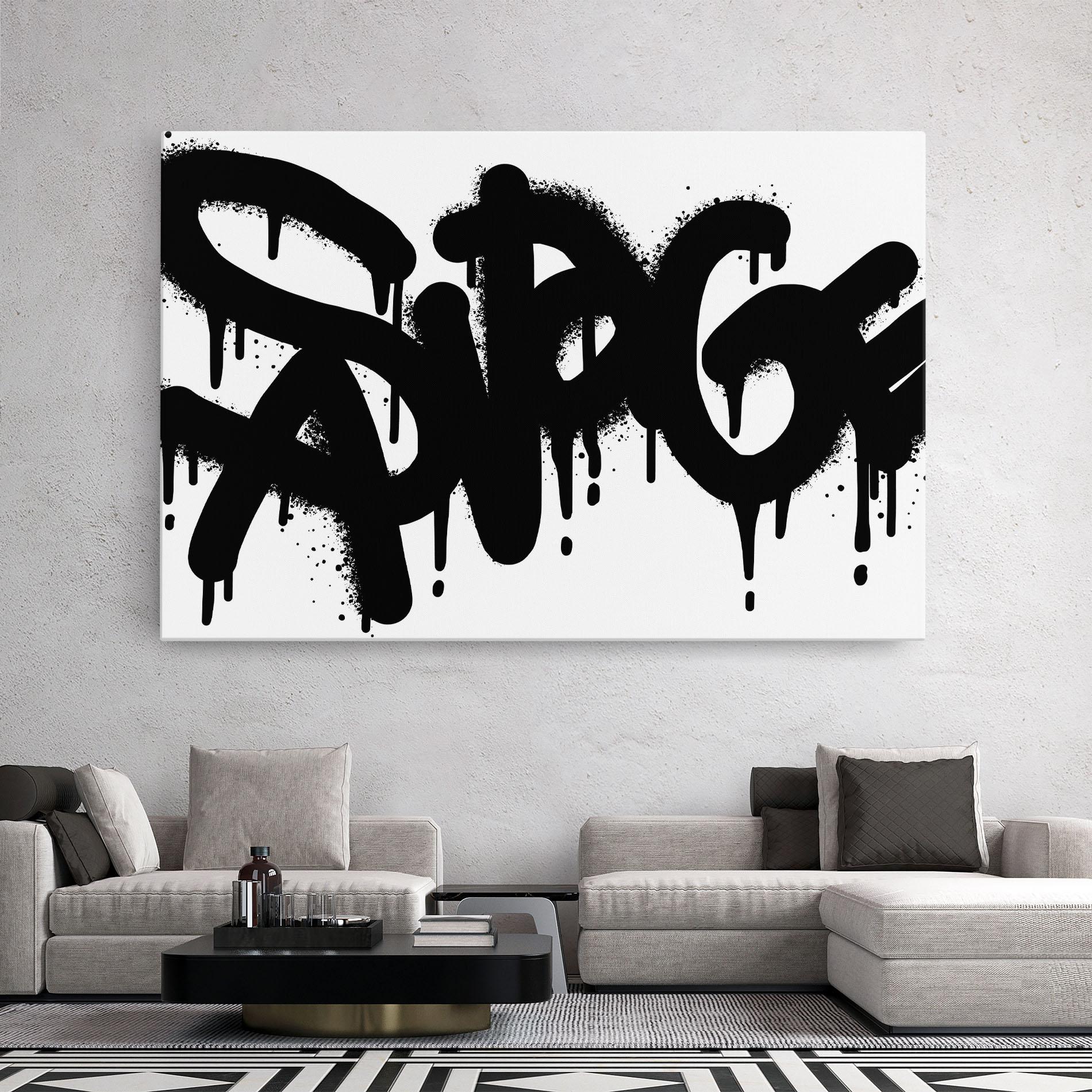 Leinwandbild Graffiti Savage mockup 2