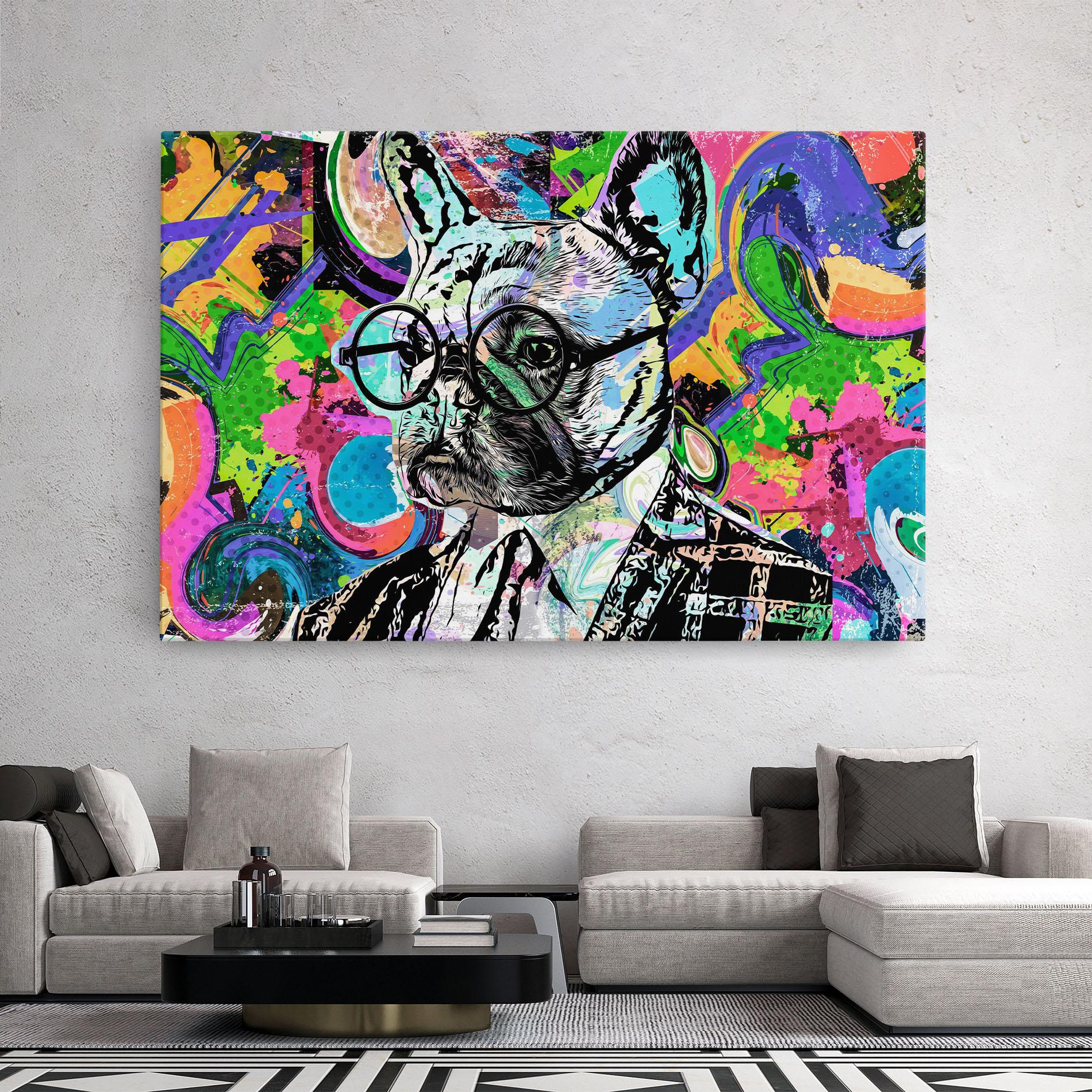 Leinwandbild Graffity Bulldog mockup 2
