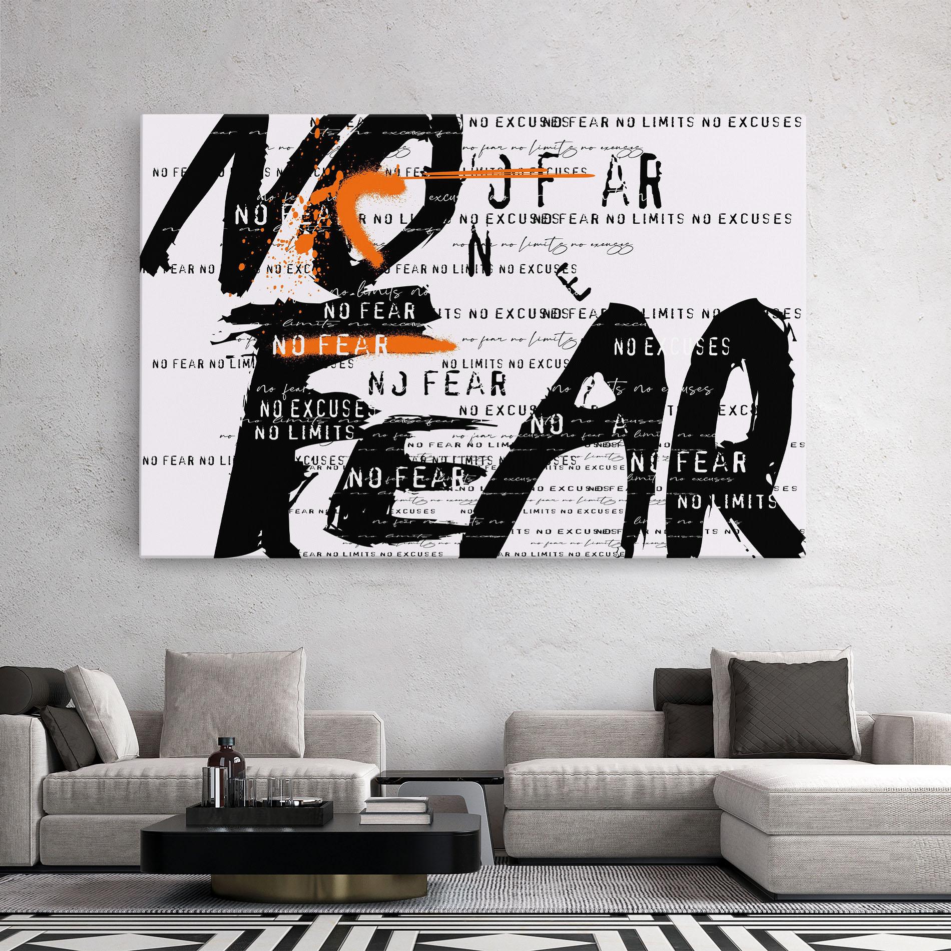 Leinwandbild No Fear Graffiti mockup 2