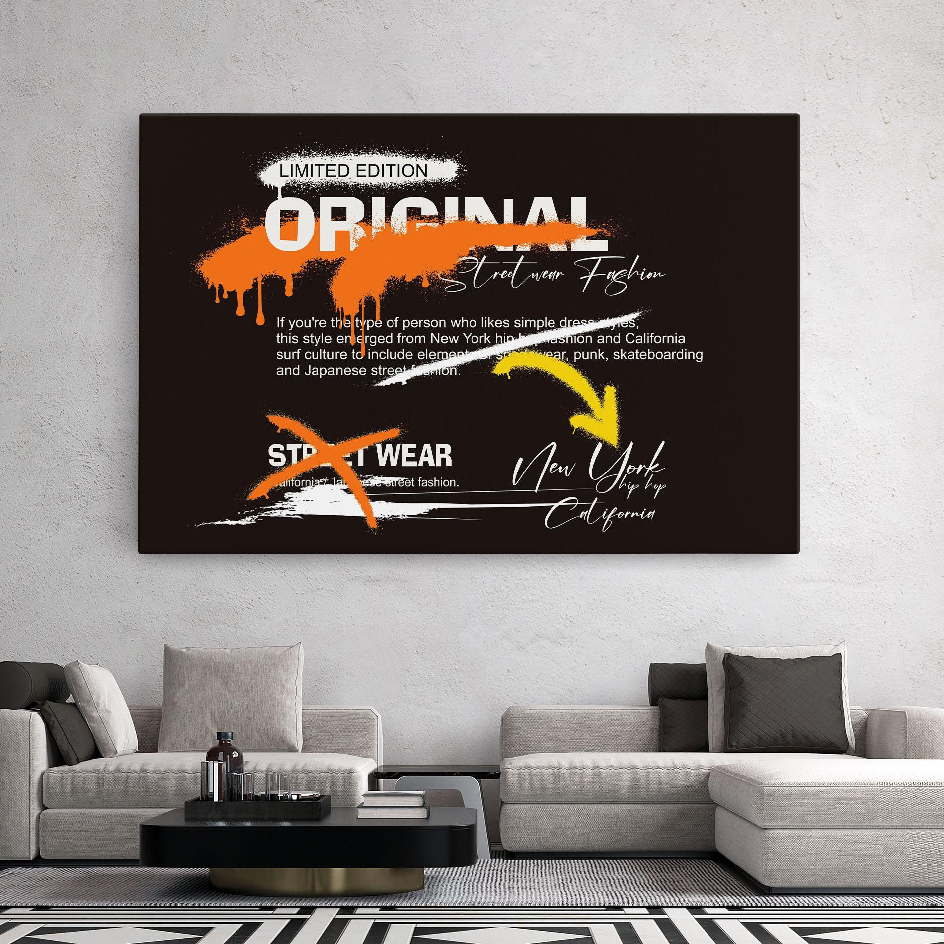 Leinwandbild Original Style Graffiti mockup 2
