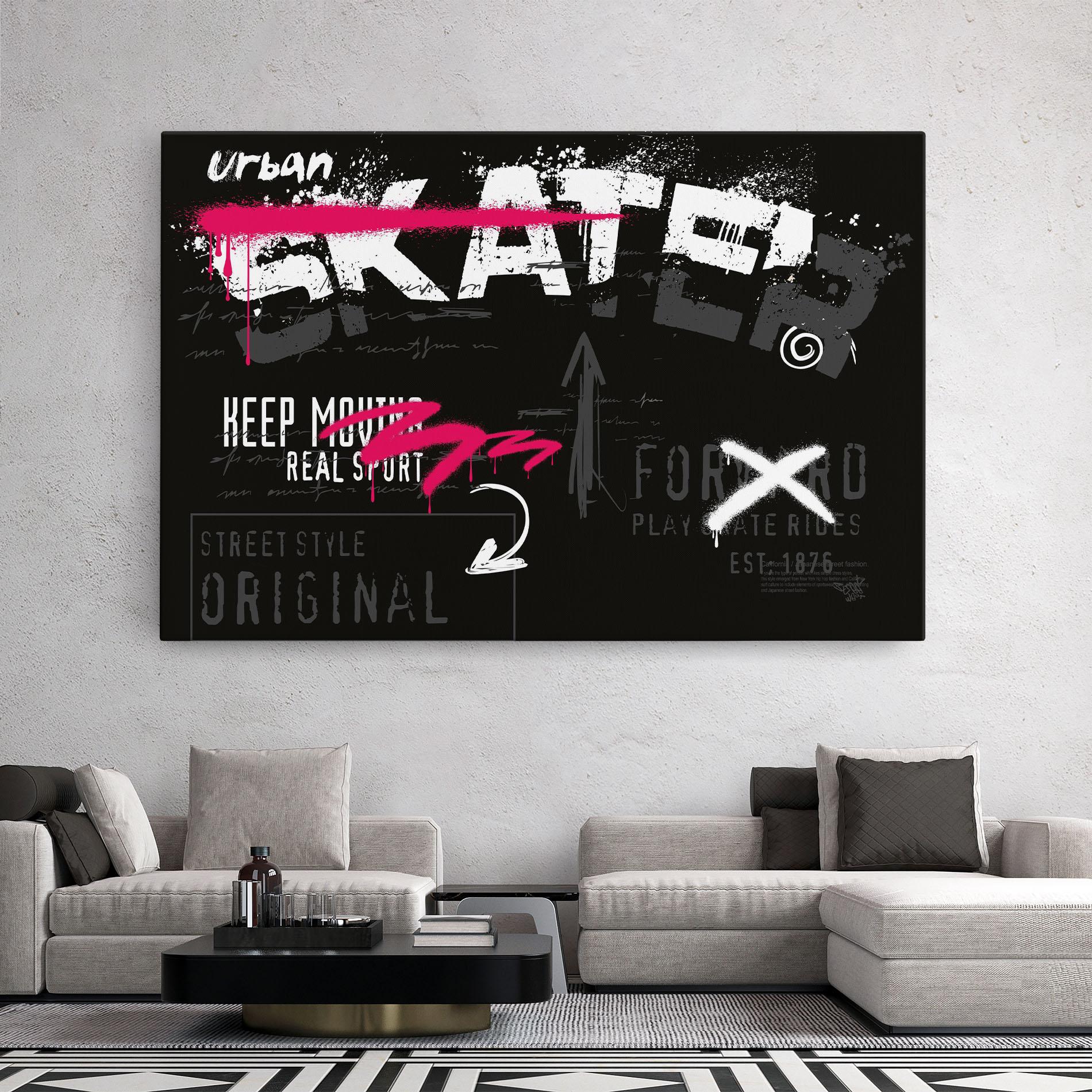 Leinwandbild Skater Spray mockup 2