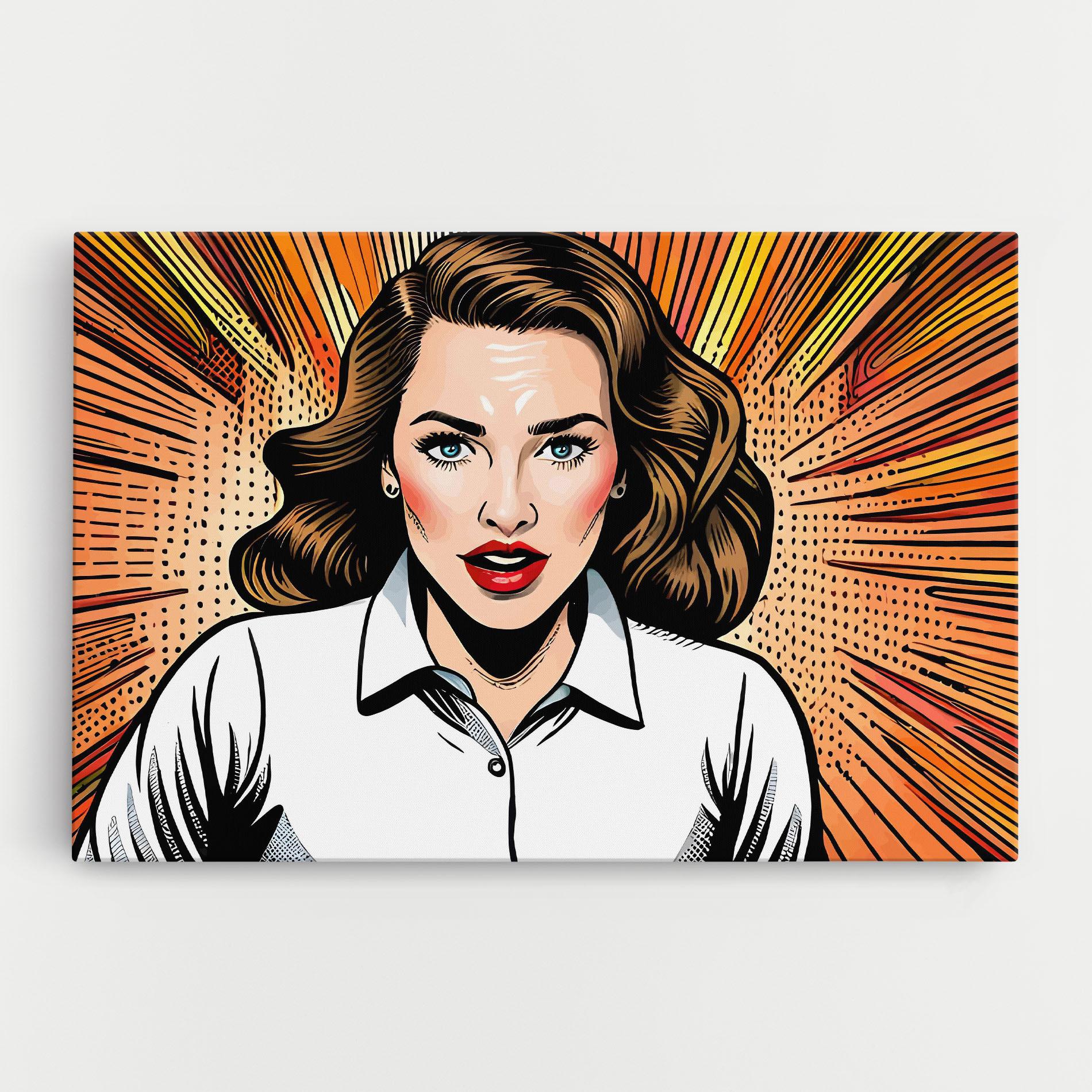 Leinwandbild Blue Eye Pop Art mockup 0