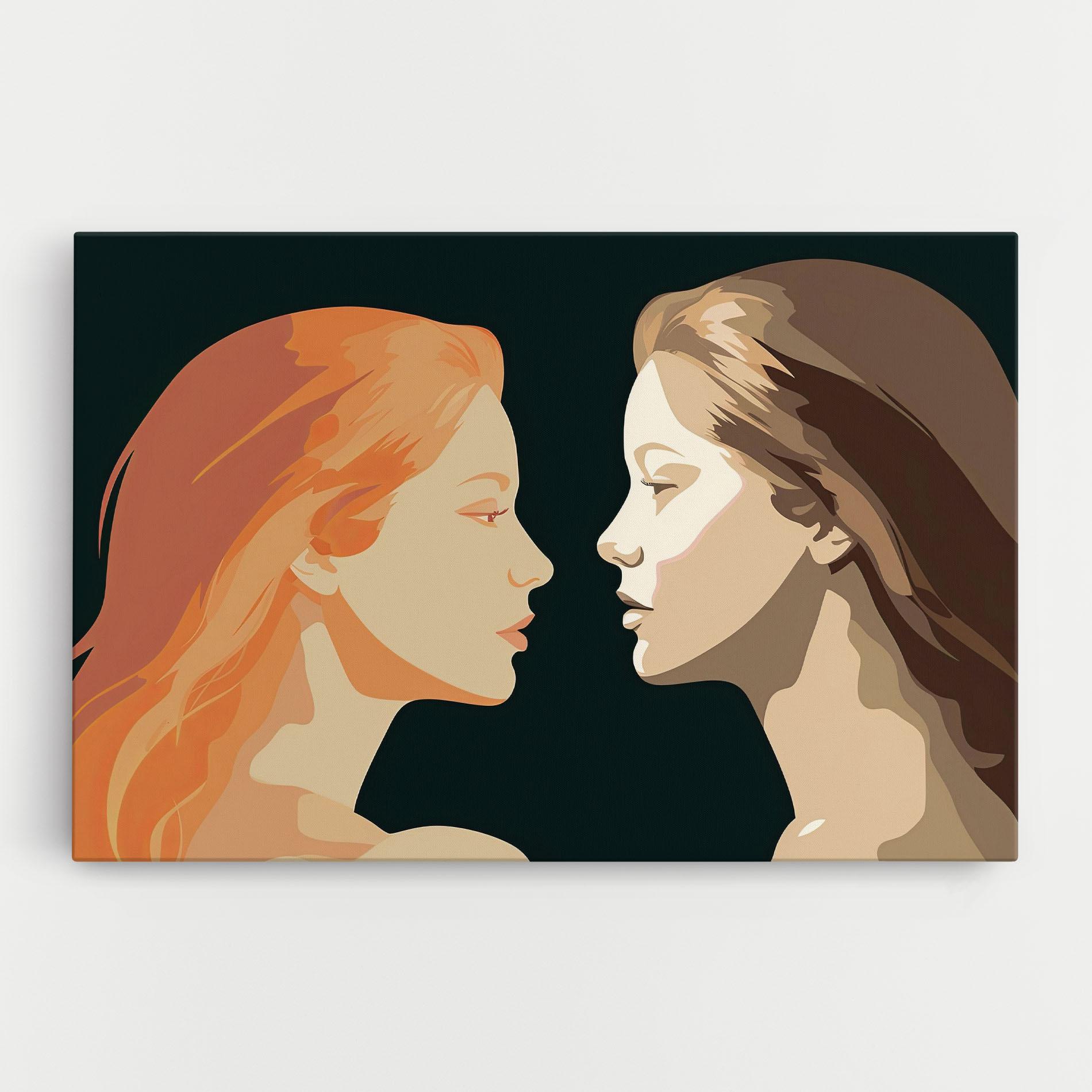 Leinwandbild Orange Pop Girl mockup 0