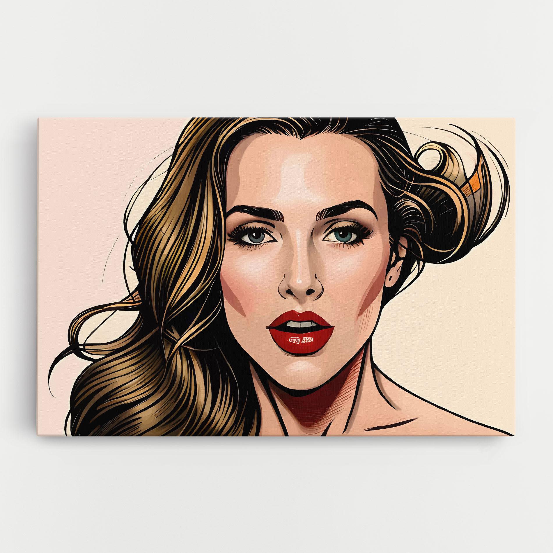 Leinwandbild Red Pop Lips mockup 0