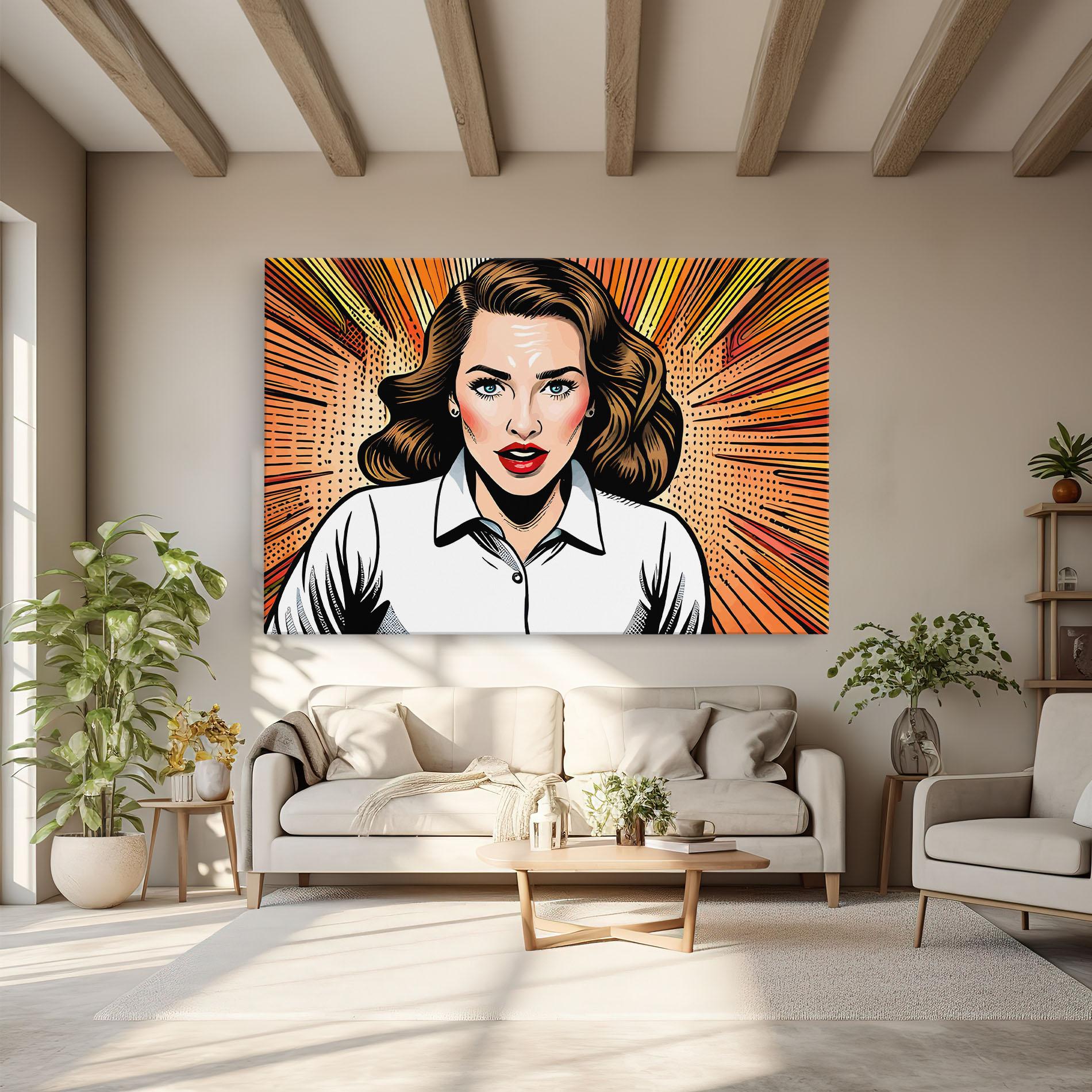 Leinwandbild Blue Eye Pop Art mockup 6