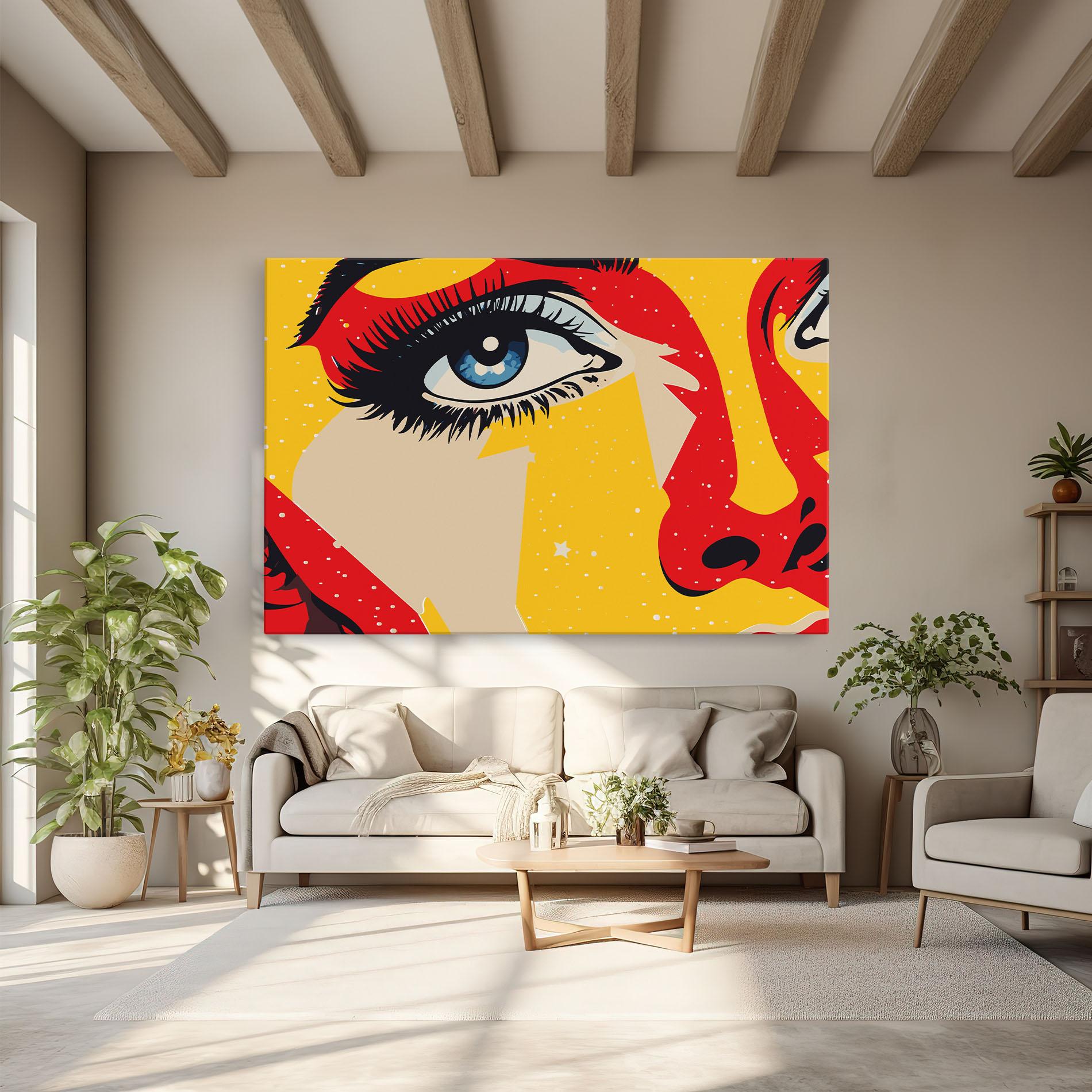 Leinwandbild Blue Pop Eye mockup 6