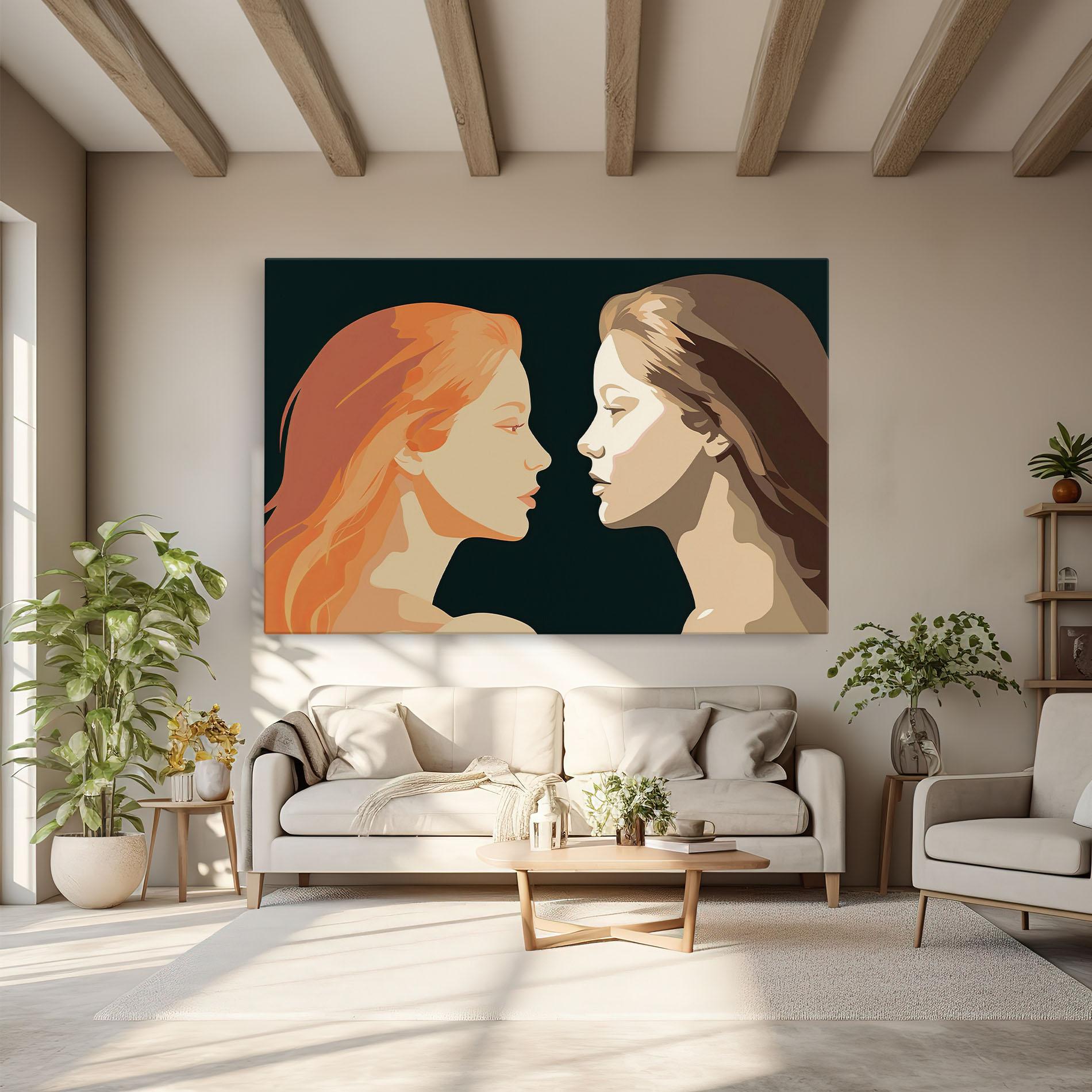 Leinwandbild Orange Pop Girl mockup 6