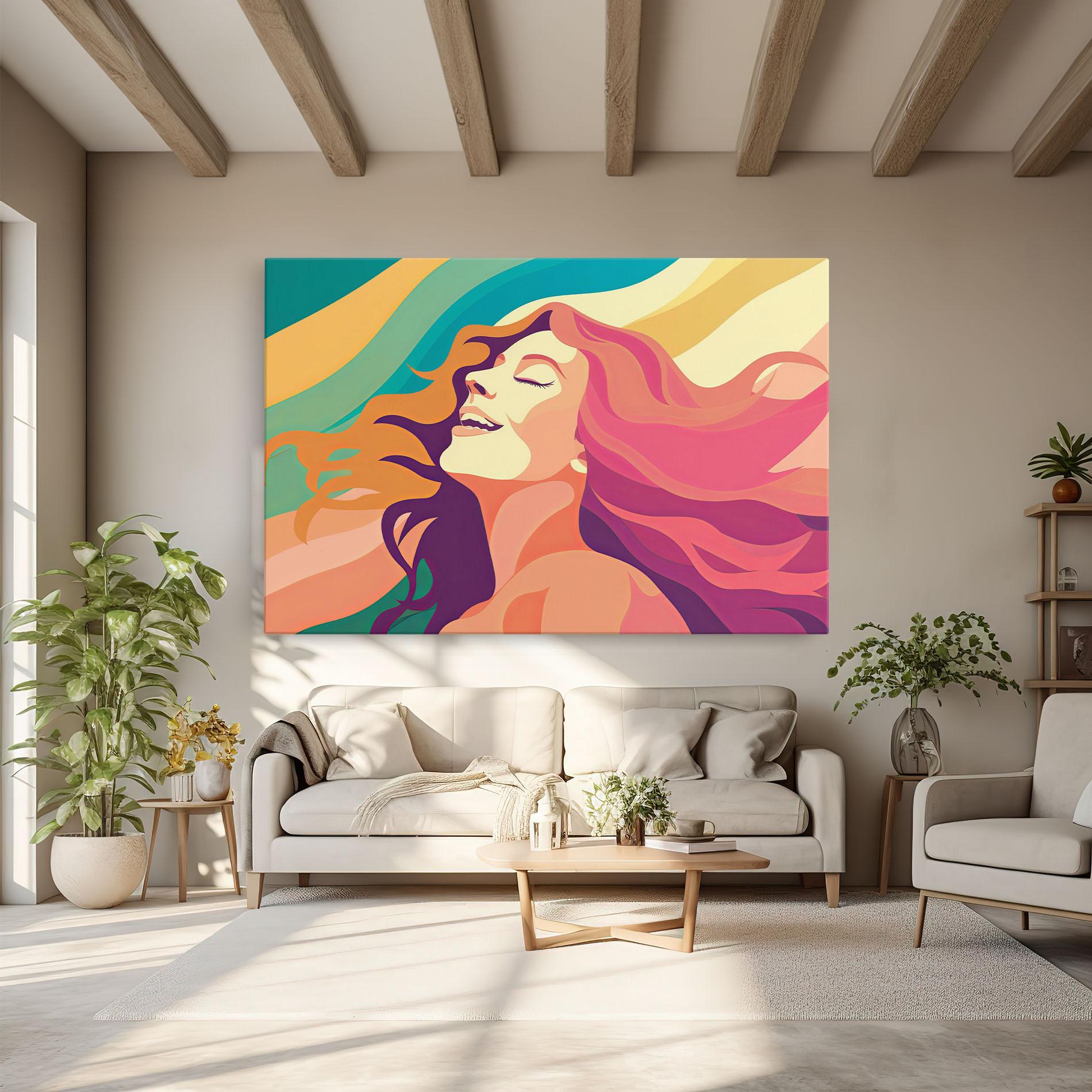 Leinwandbild Pink Pop Hair mockup 6