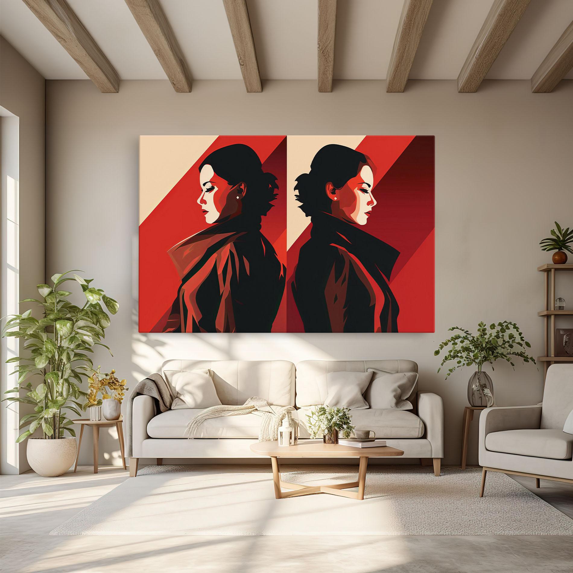 Leinwandbild Pop Outfit Lady mockup 6