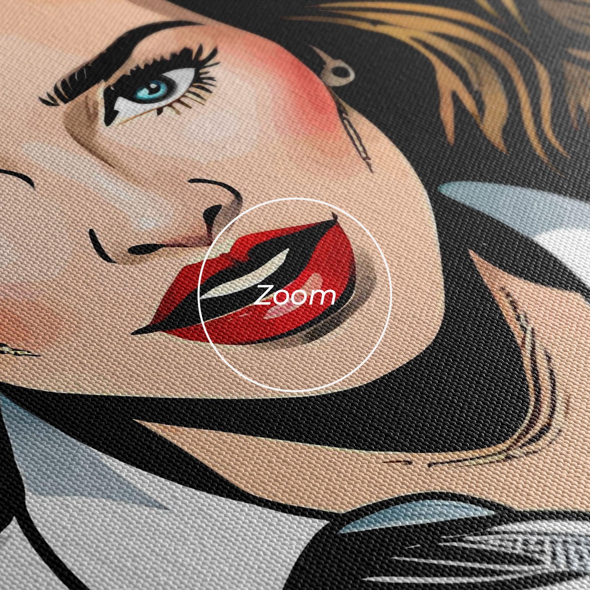 Leinwandbild Blue Eye Pop Art mockup 3