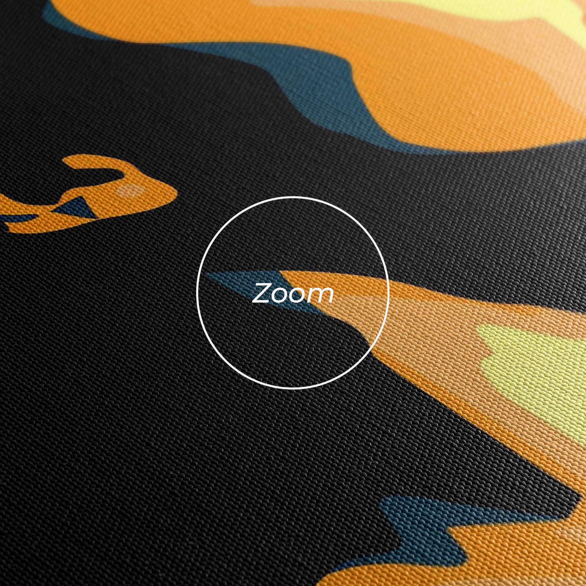 Leinwandbild Blue Yellow Pop Art mockup 3