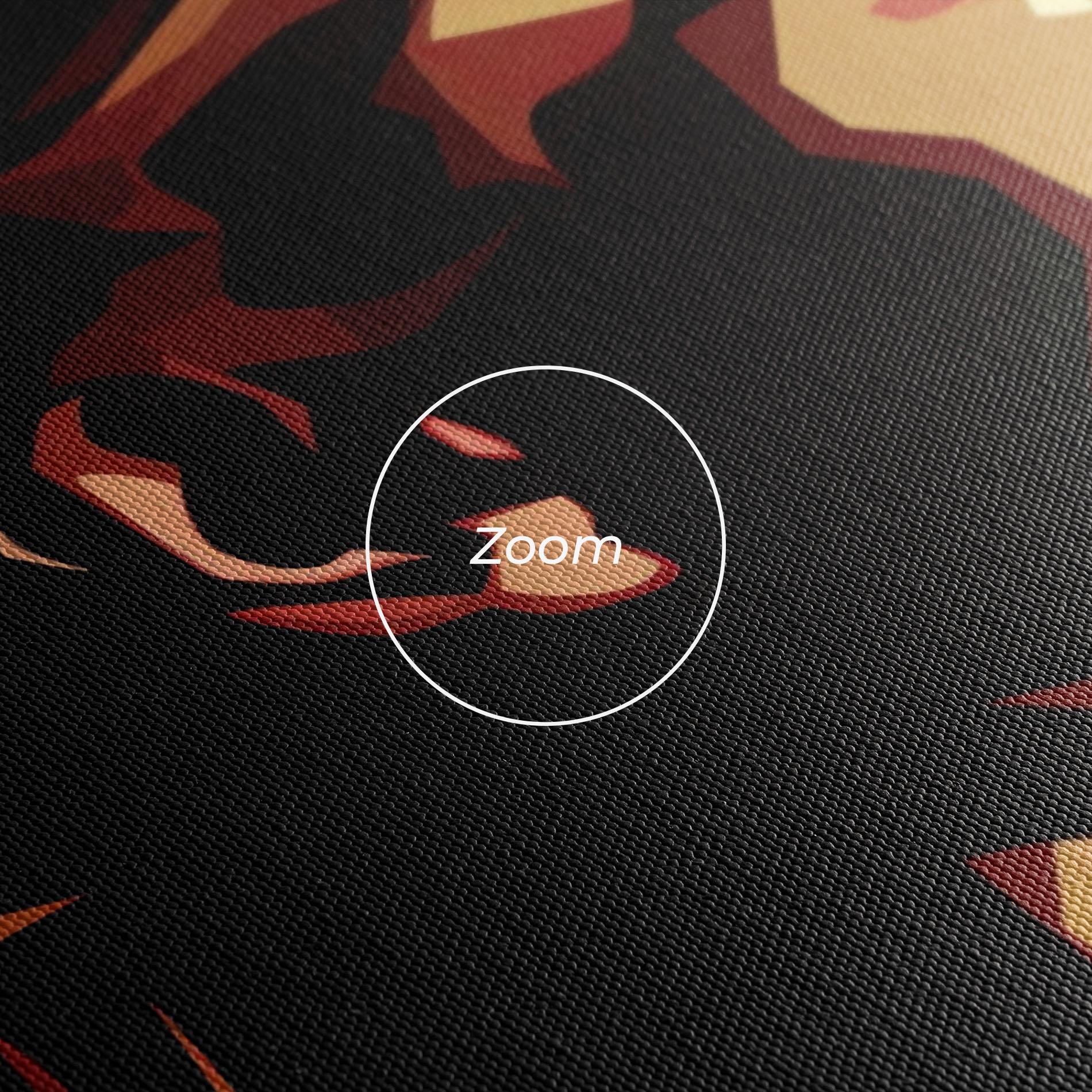 Leinwandbild Cream Red Pop Art mockup 3