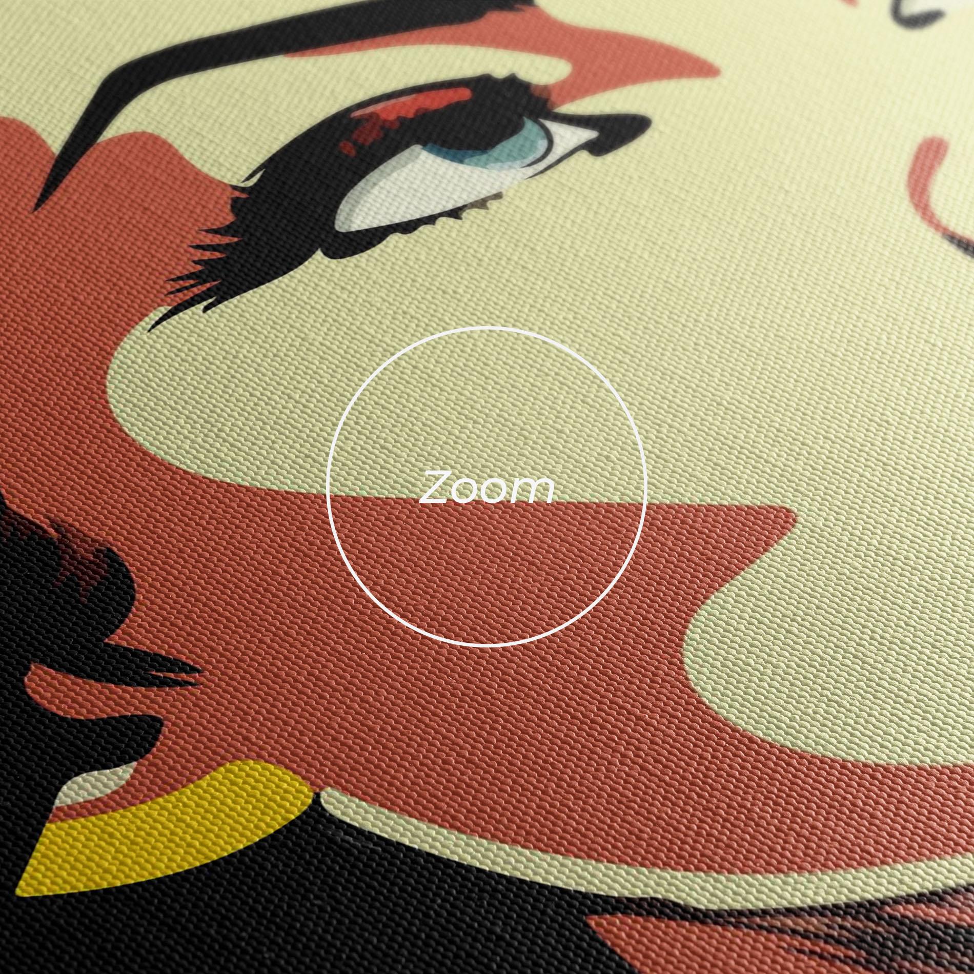 Leinwandbild Pop Art Pretty Lady mockup 3