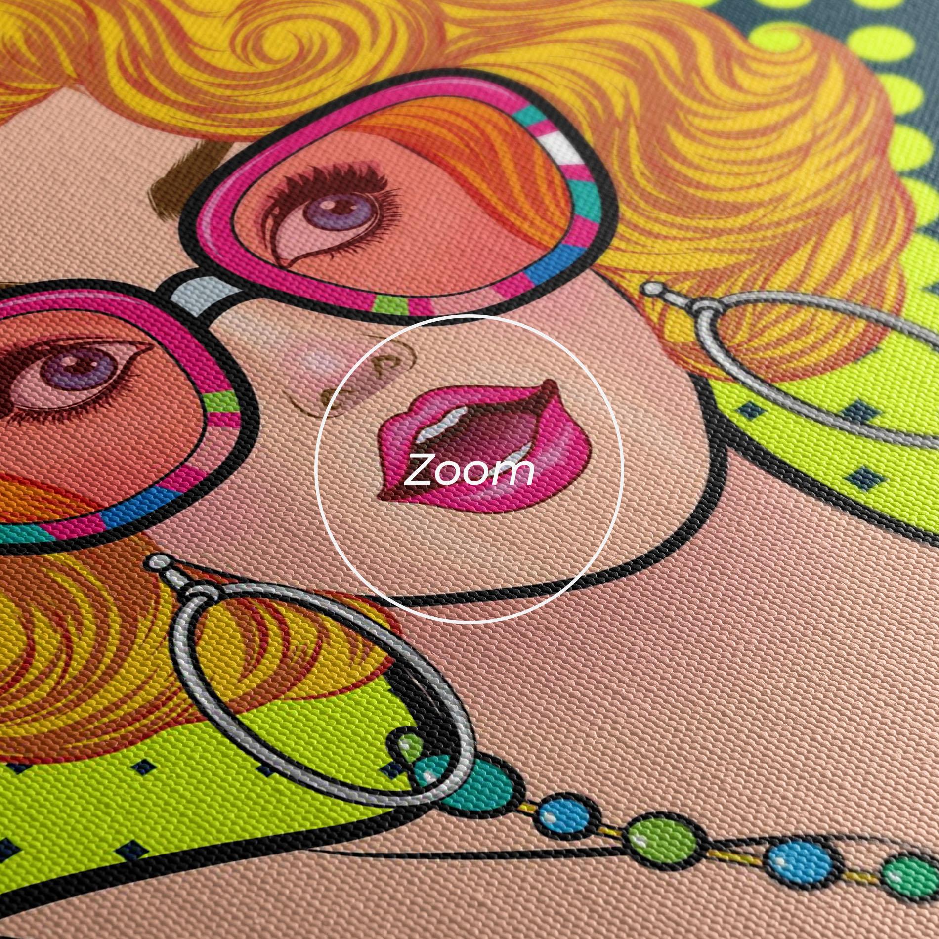 Leinwandbild Pop Glasses Lady mockup 3