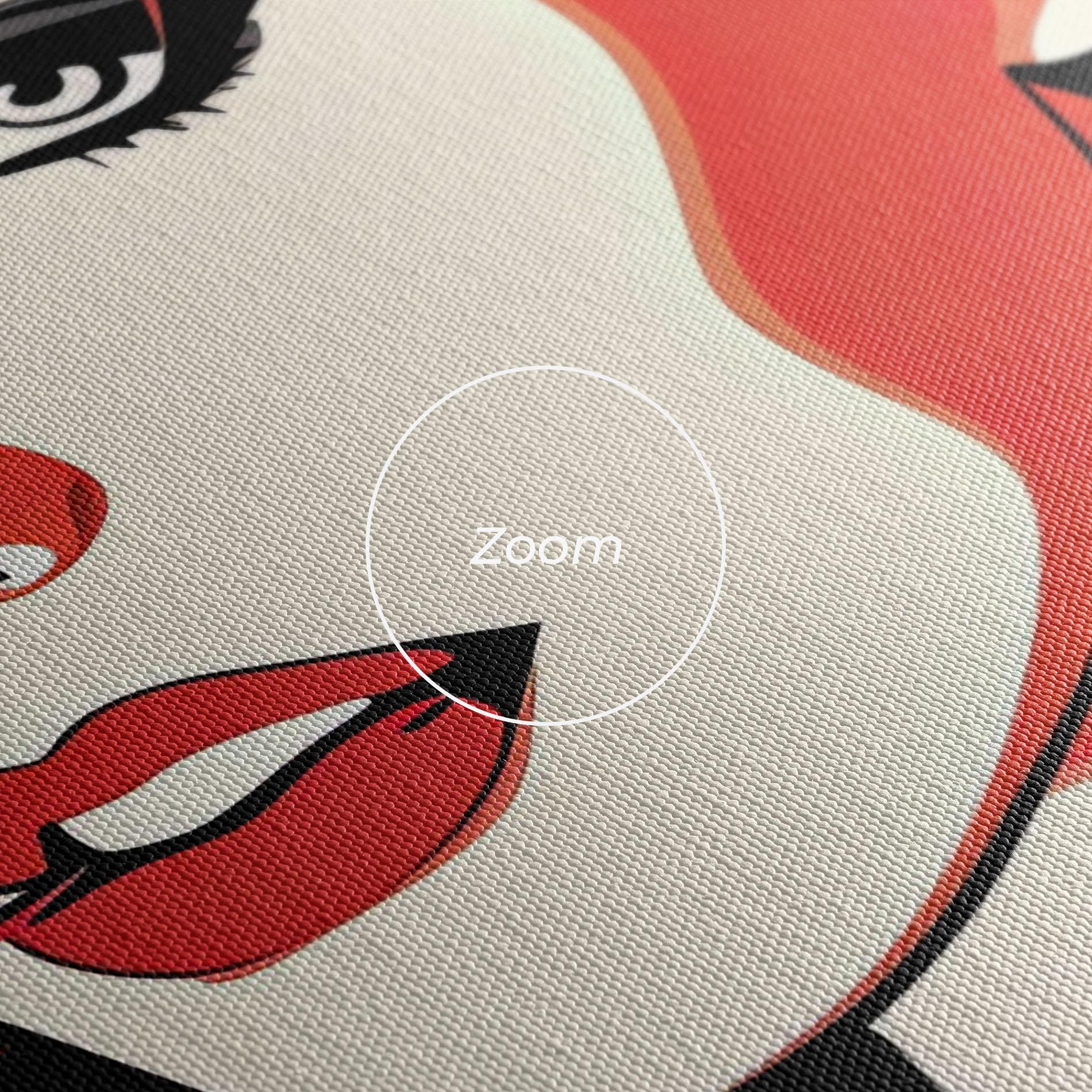 Leinwandbild Red Hair Pop Art mockup 3