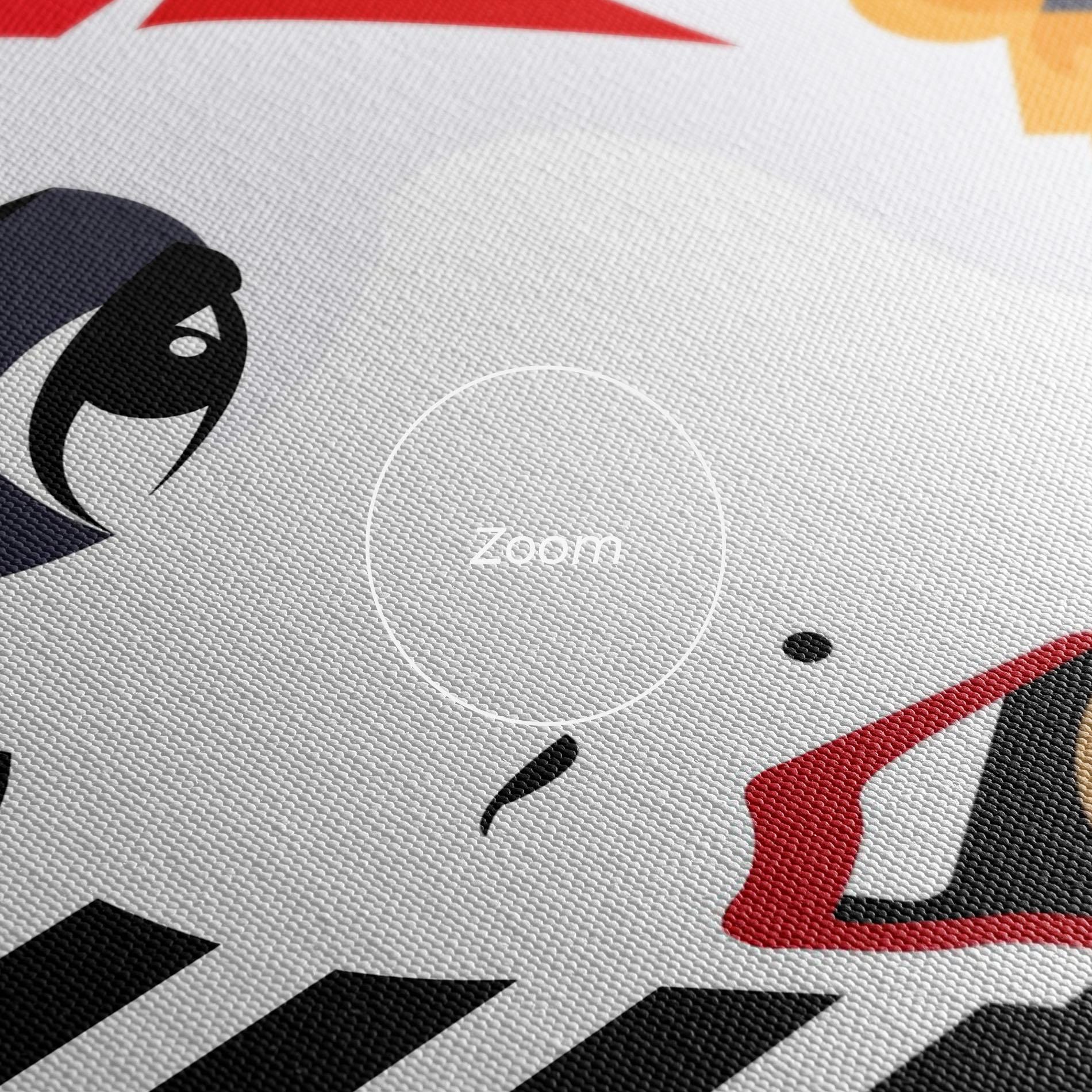 Leinwandbild Red Pop Hair mockup 3