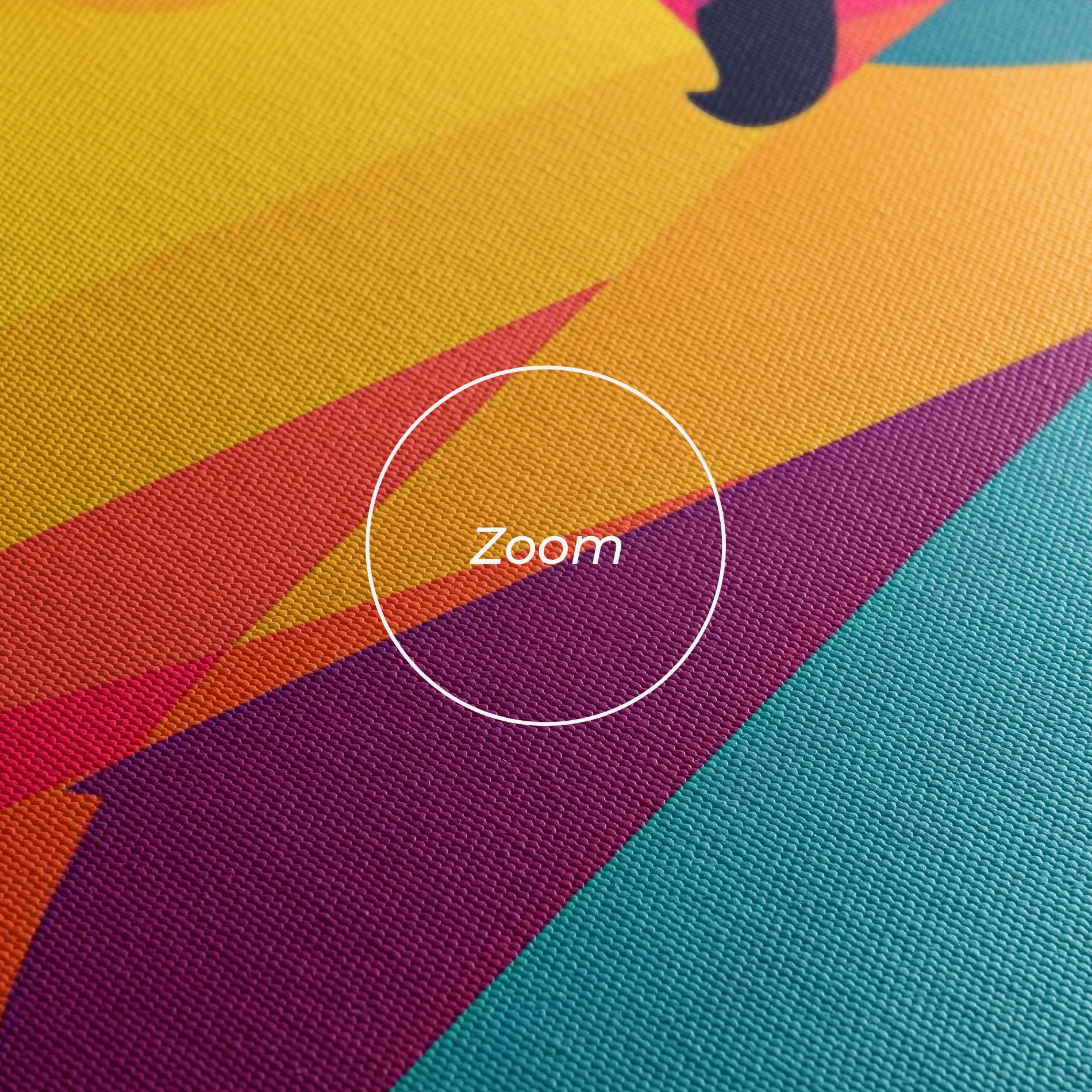 Leinwandbild Yellow Pop Face mockup 3