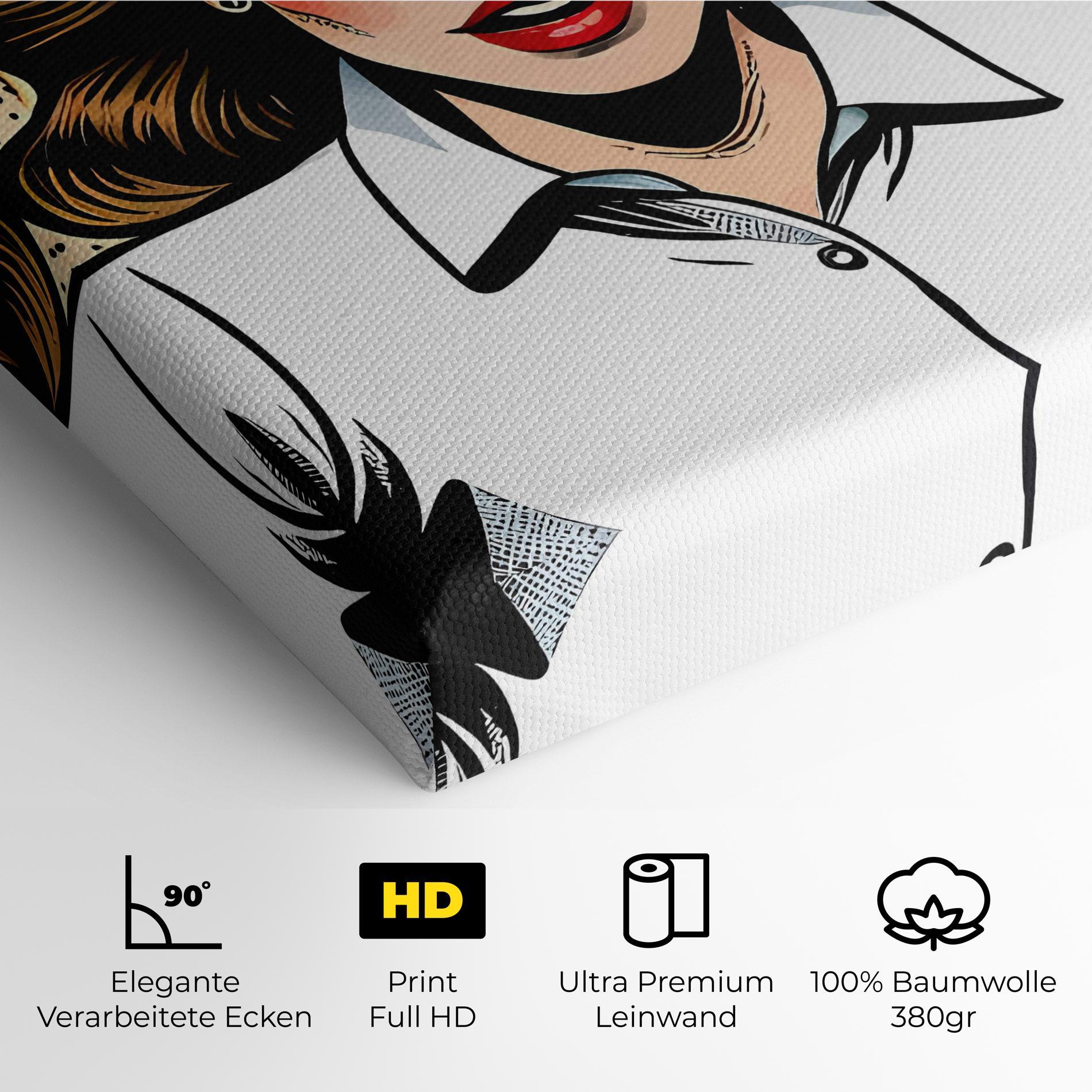 Leinwandbild Blue Eye Pop Art mockup 4