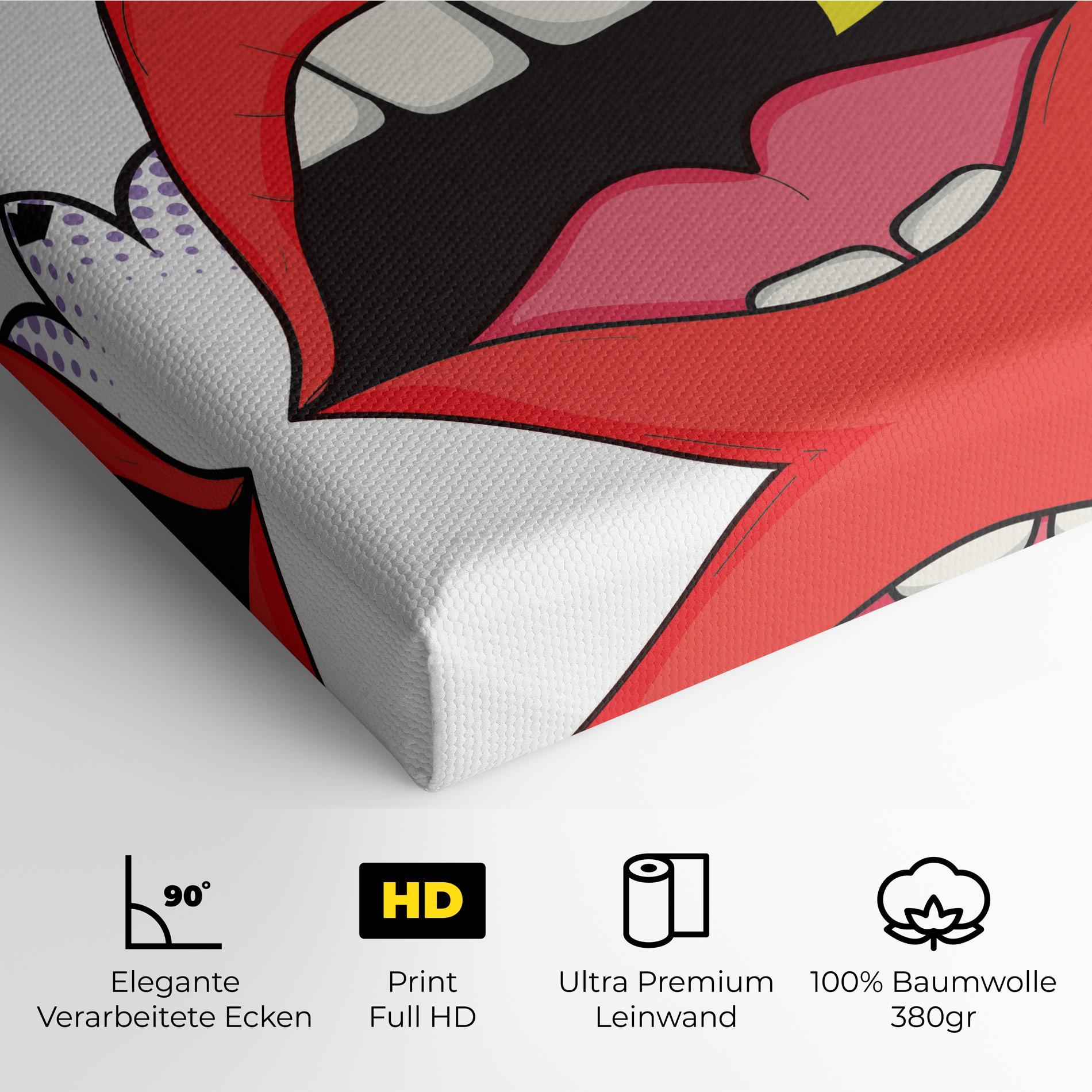 Leinwandbild Boom Pop Art mockup 4