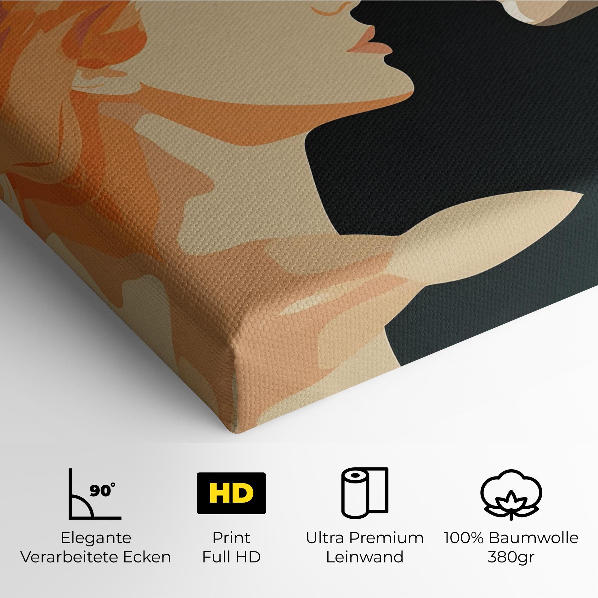 Leinwandbild Orange Pop Girl mockup 4