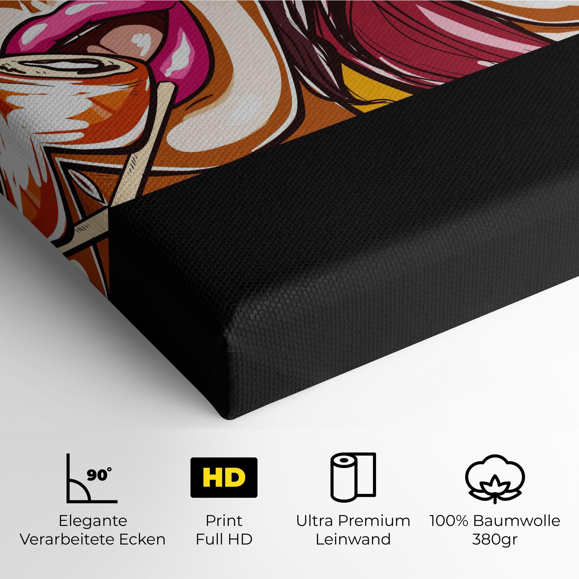 Leinwandbild Pop Art Sushi mockup 4