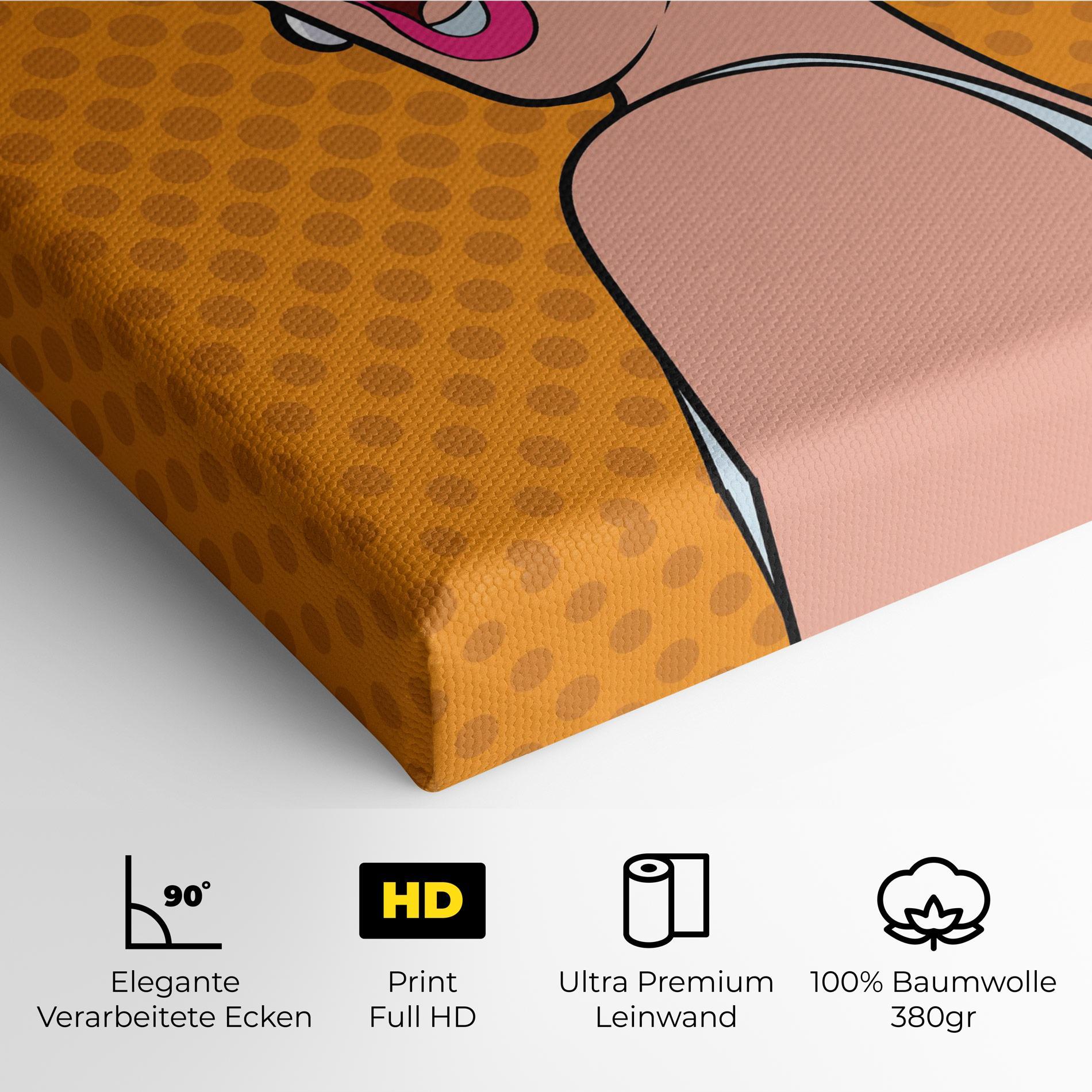 Leinwandbild Pop Comic Lady mockup 4