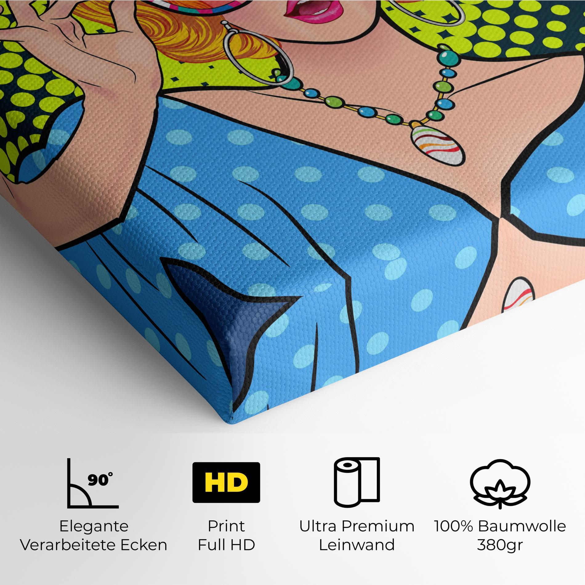 Leinwandbild Pop Glasses Lady mockup 4